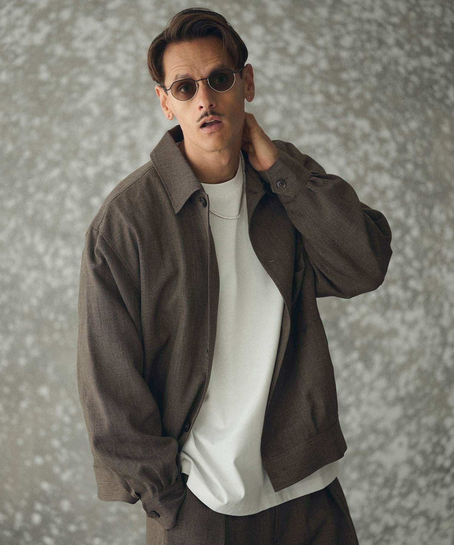 THEOREM(セオレム)】 Wool-like Sharky Worker Jacket ワーク THEOREM(セオレム)】 Wool-like Sharky Worker Jacket ワーク