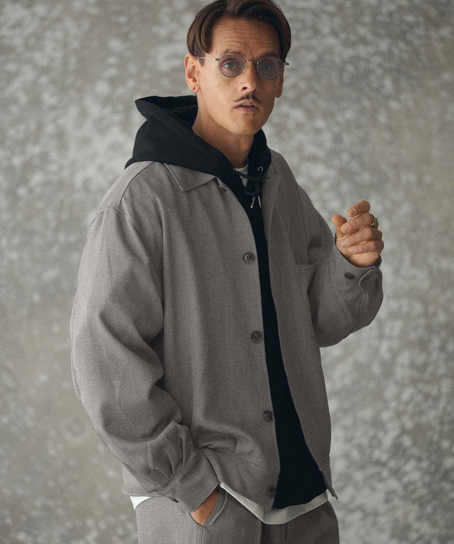 THEOREM(セオレム)】 Wool-like Sharky Worker Jacket ワーク