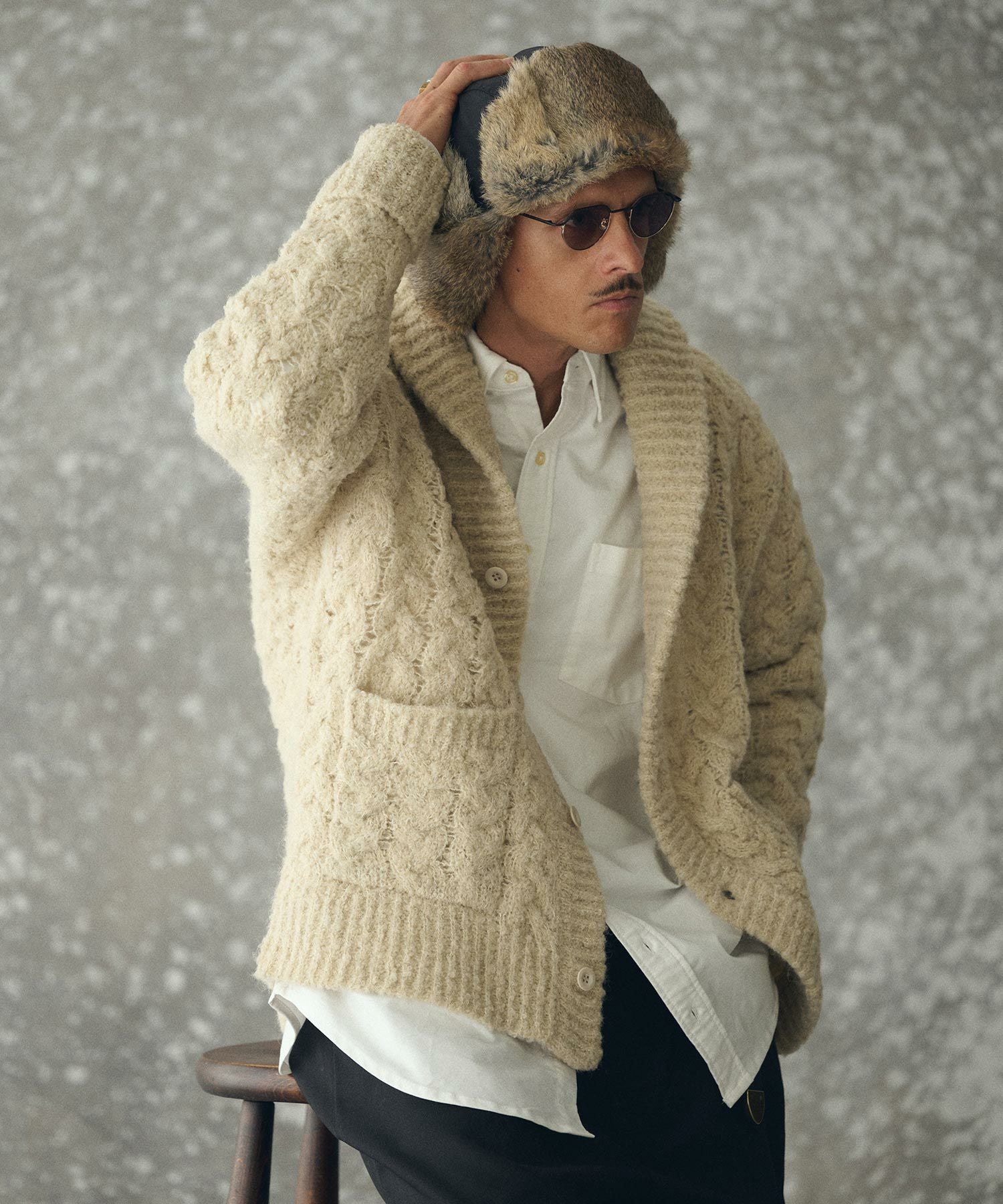 THEOREM(セオレム)】Rabbit Fur Flight Cap フライトキャップ(TRM25