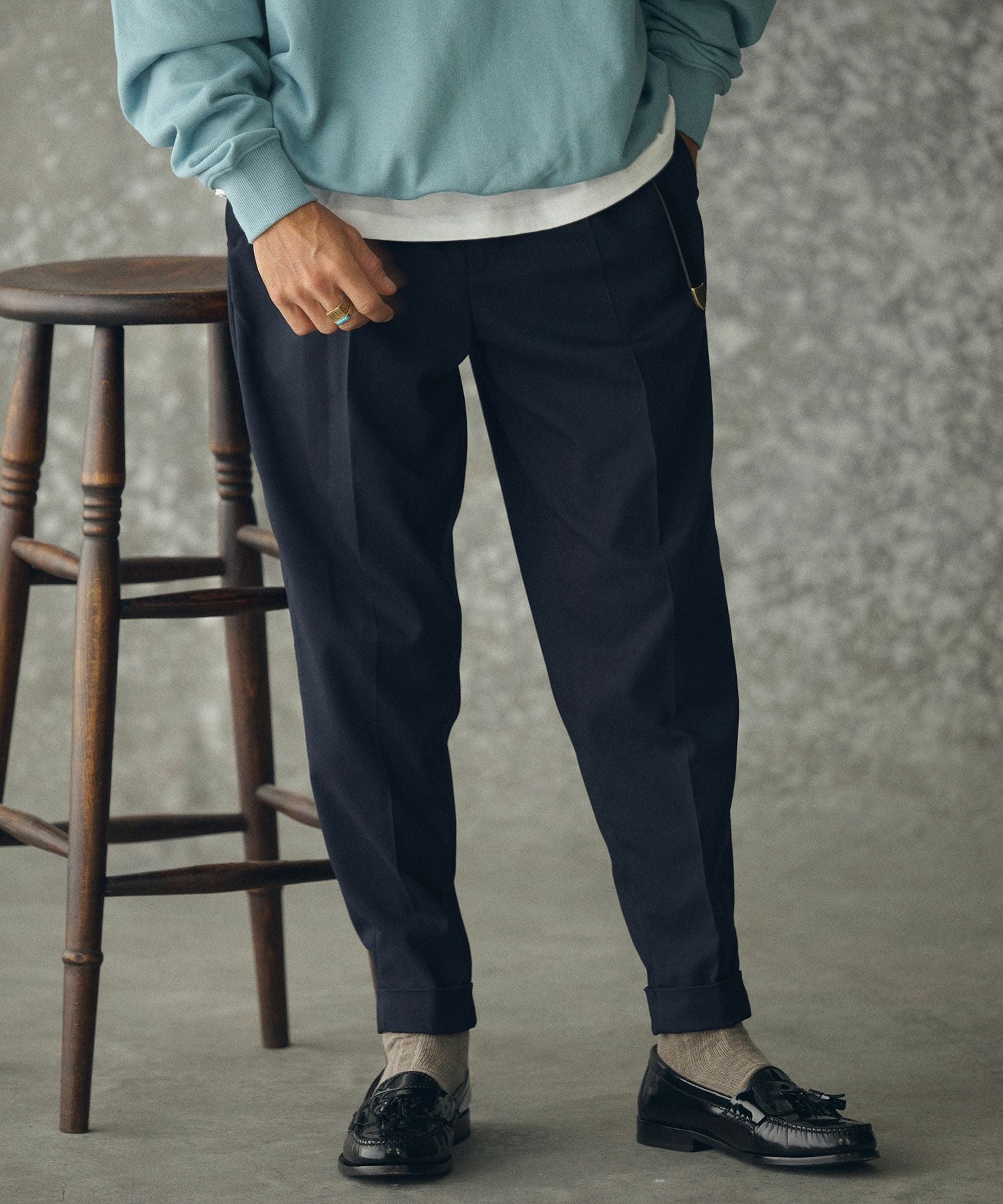 THEOREM(セオレム)】Turn up TR Tapered Pants テーパードスラックス