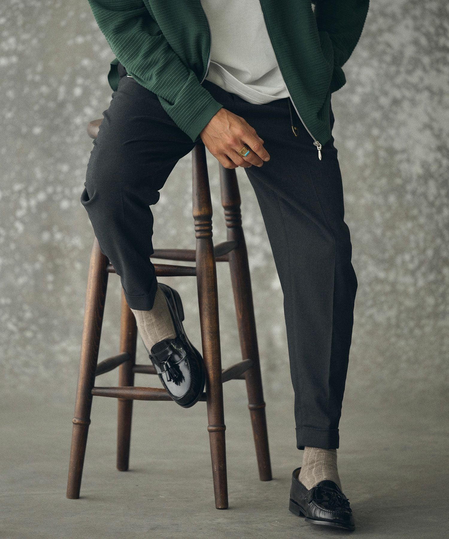 THEOREM(セオレム)】Turn up TR Tapered Pants テーパードスラックス