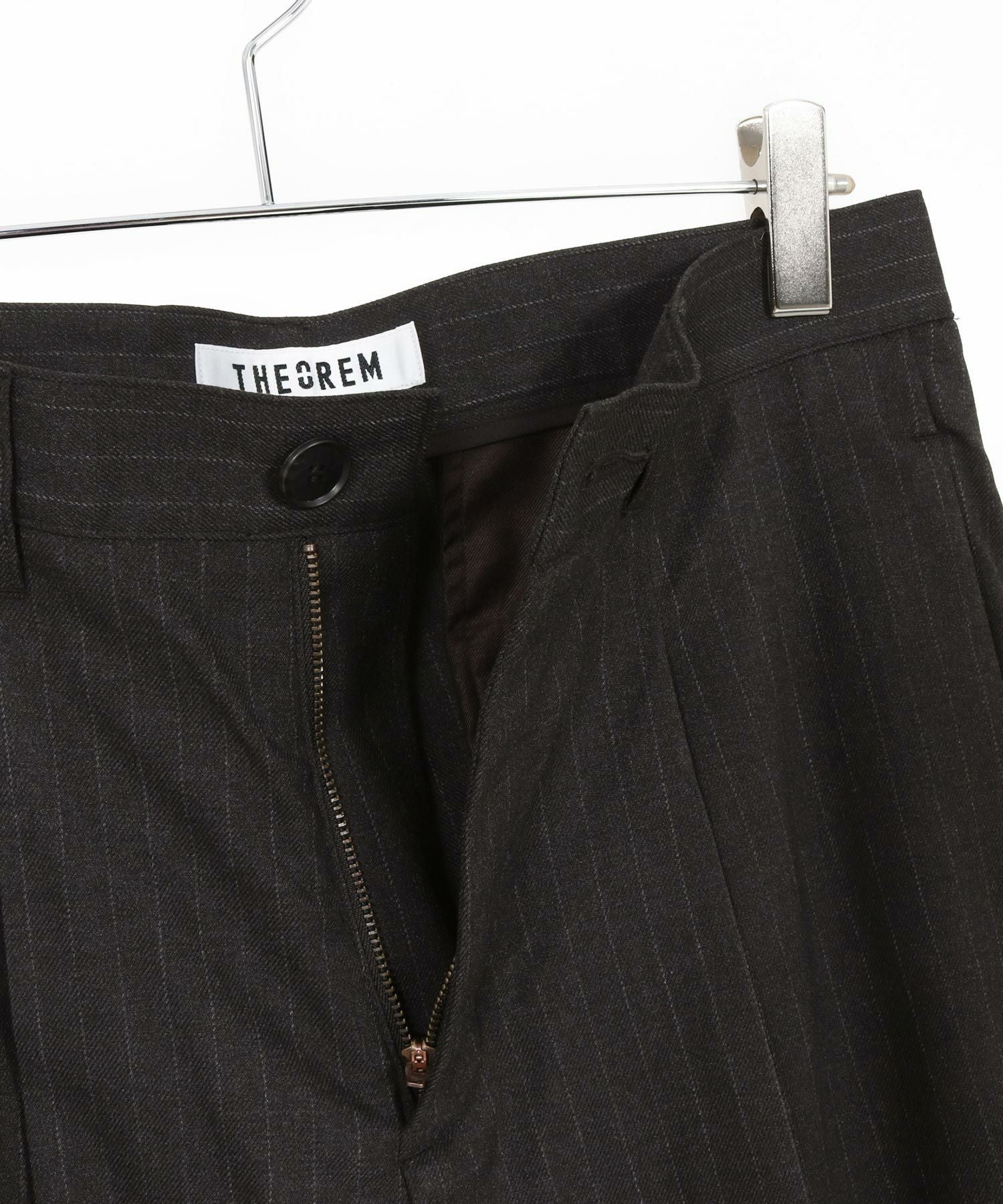 THEOREM(セオレム)】 Turn up TR Stripe Tapered Pants ピンストライプ