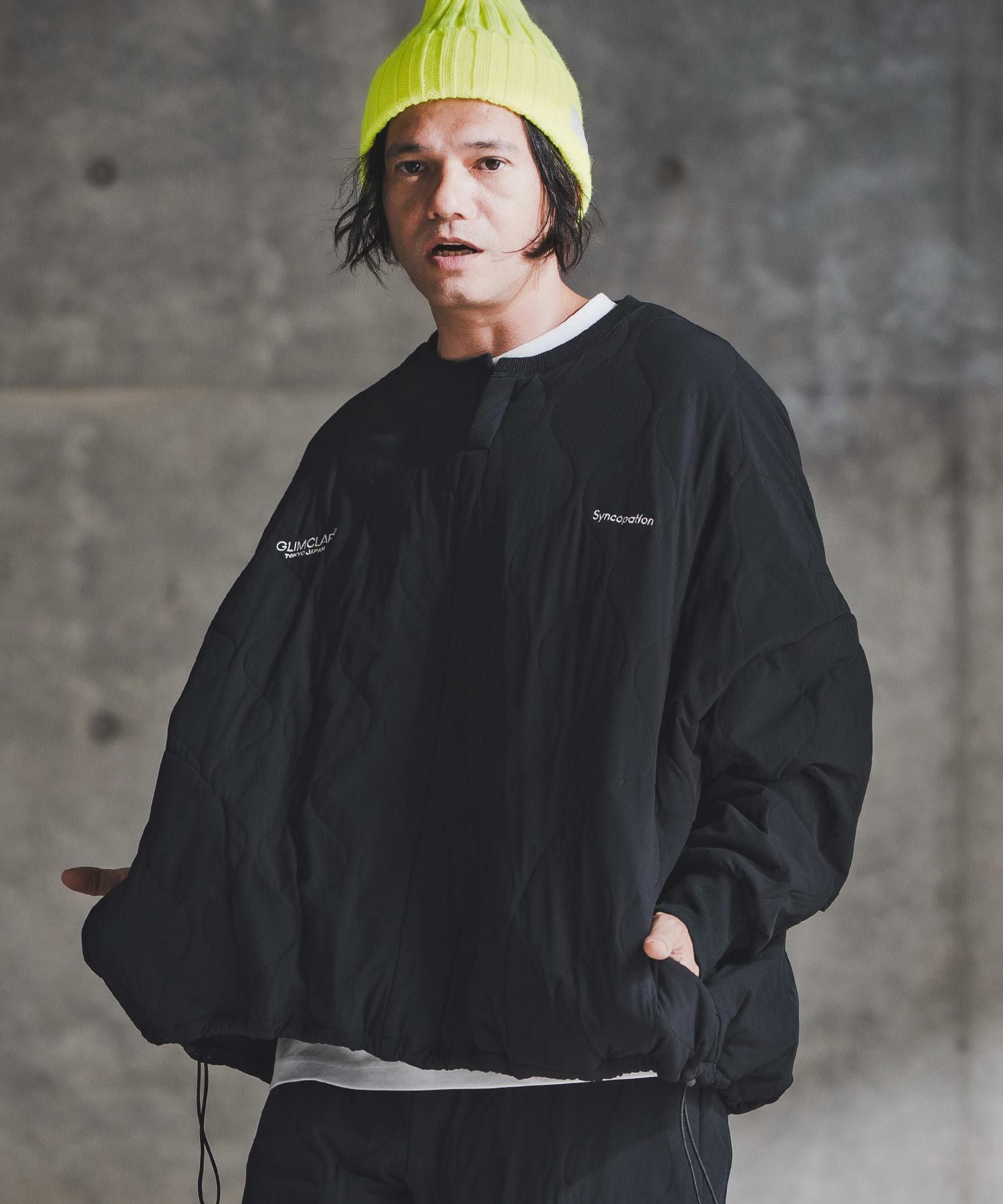 GLIMCLAP(グリムクラップ)】Wave Quilted Ripstop Pullover ウェーブ