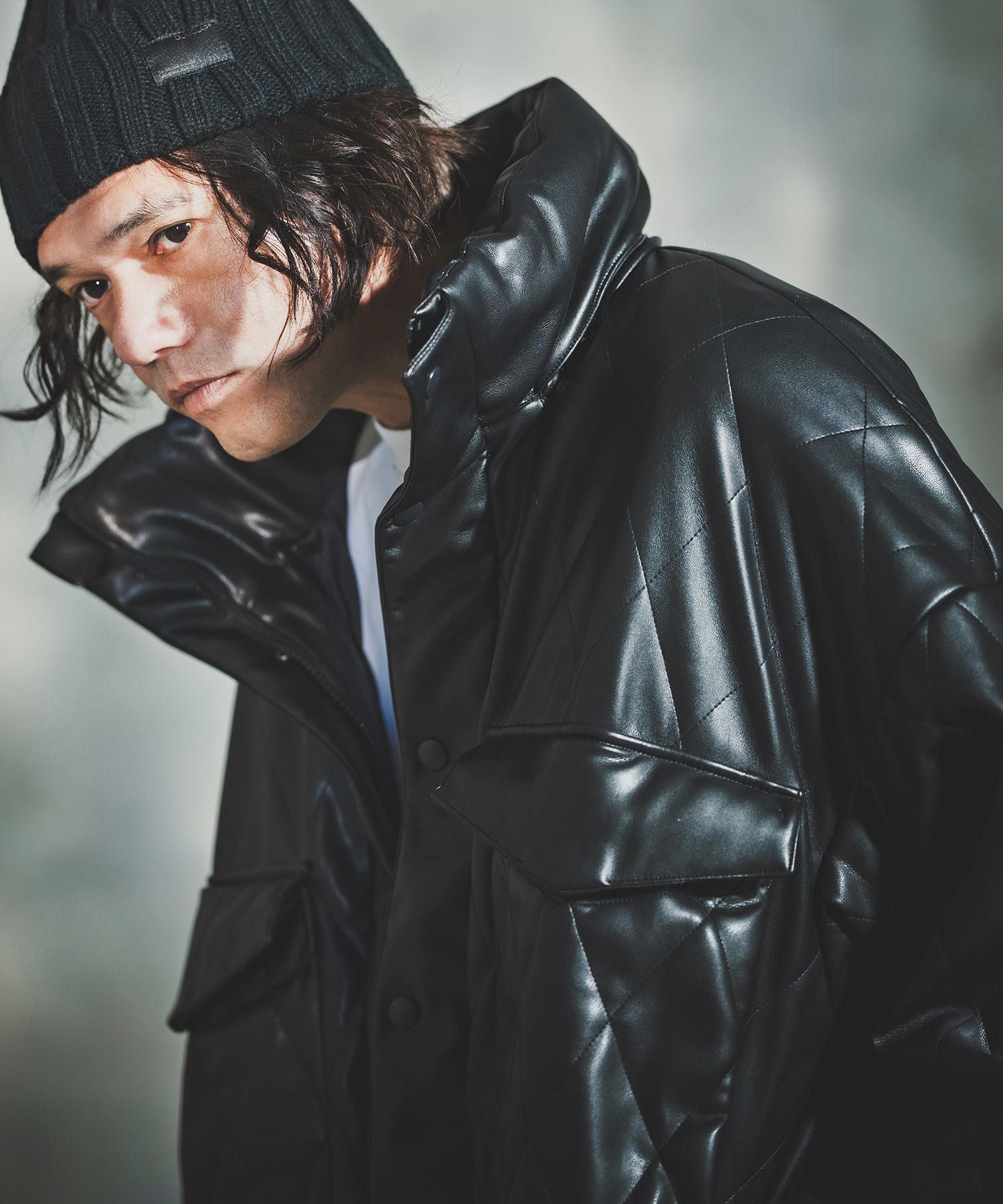 GLIMCLAP(グリムクラップ)】Synthetic Leather WEP Jacket - Diamond