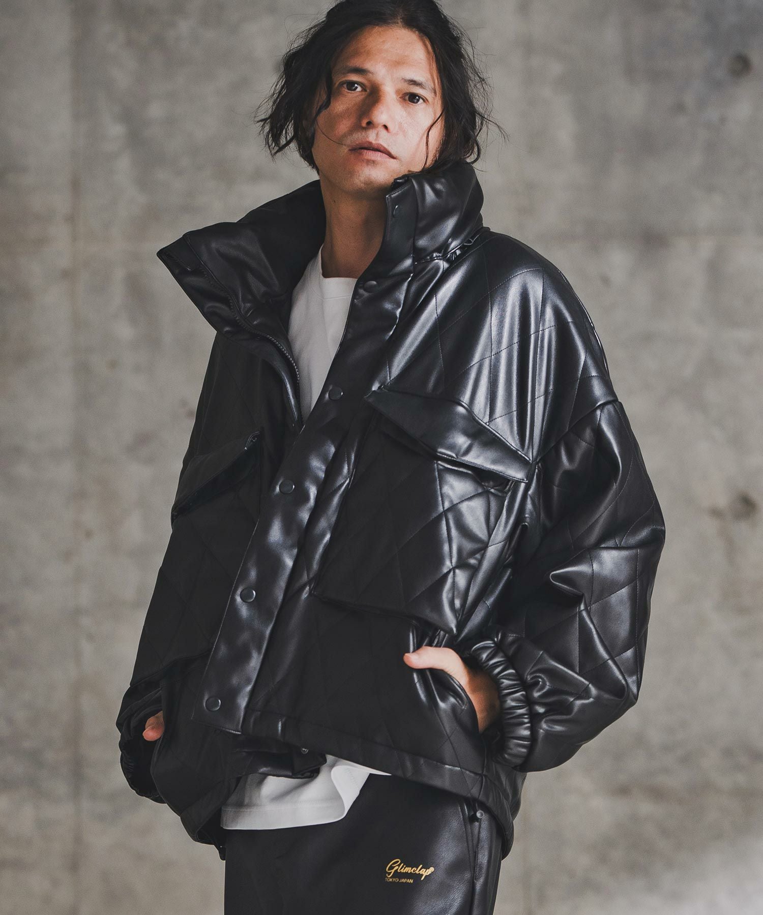 GLIMCLAP(グリムクラップ)】Synthetic Leather WEP Jacket - Diamond