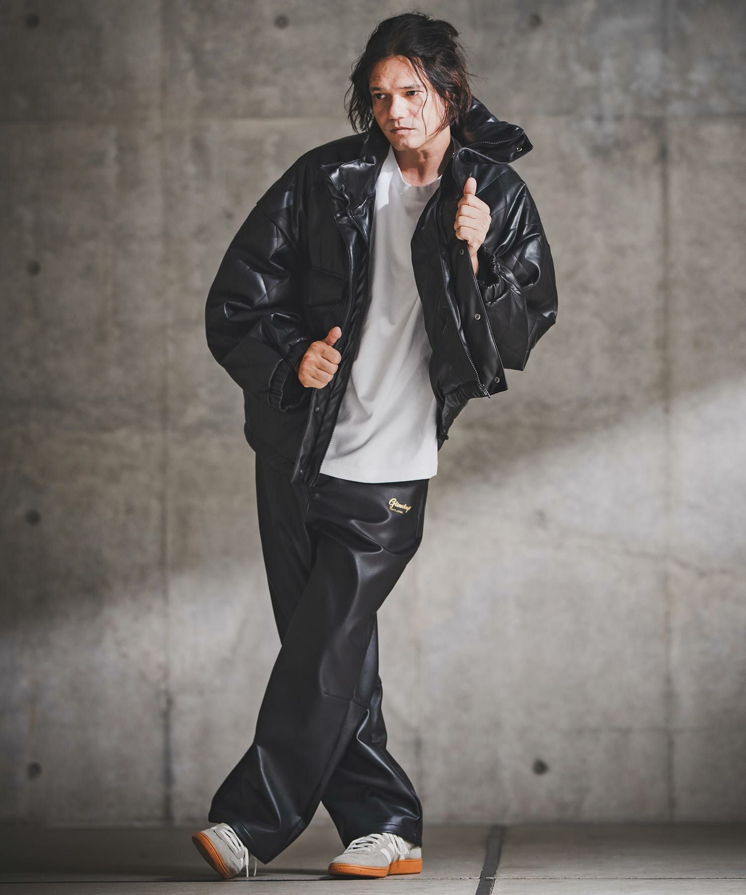 GLIMCLAP(グリムクラップ)】Synthetic Leather WEP Jacket - Diamond