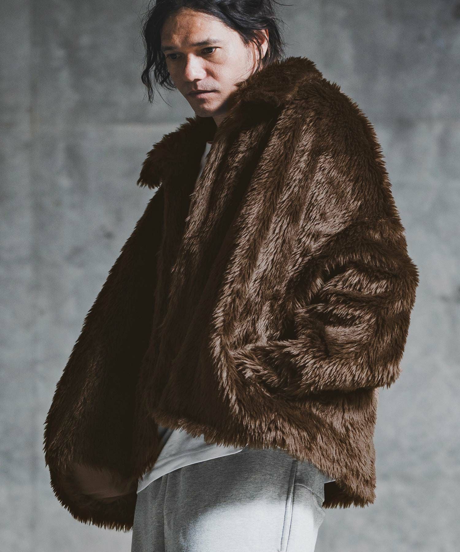 GLIMCLAP(グリムクラップ)】Shaggy Luxe Jacket フェイクファー