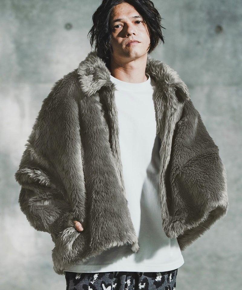 GLIMCLAP(グリムクラップ)】Shaggy Luxe Jacket フェイクファー 