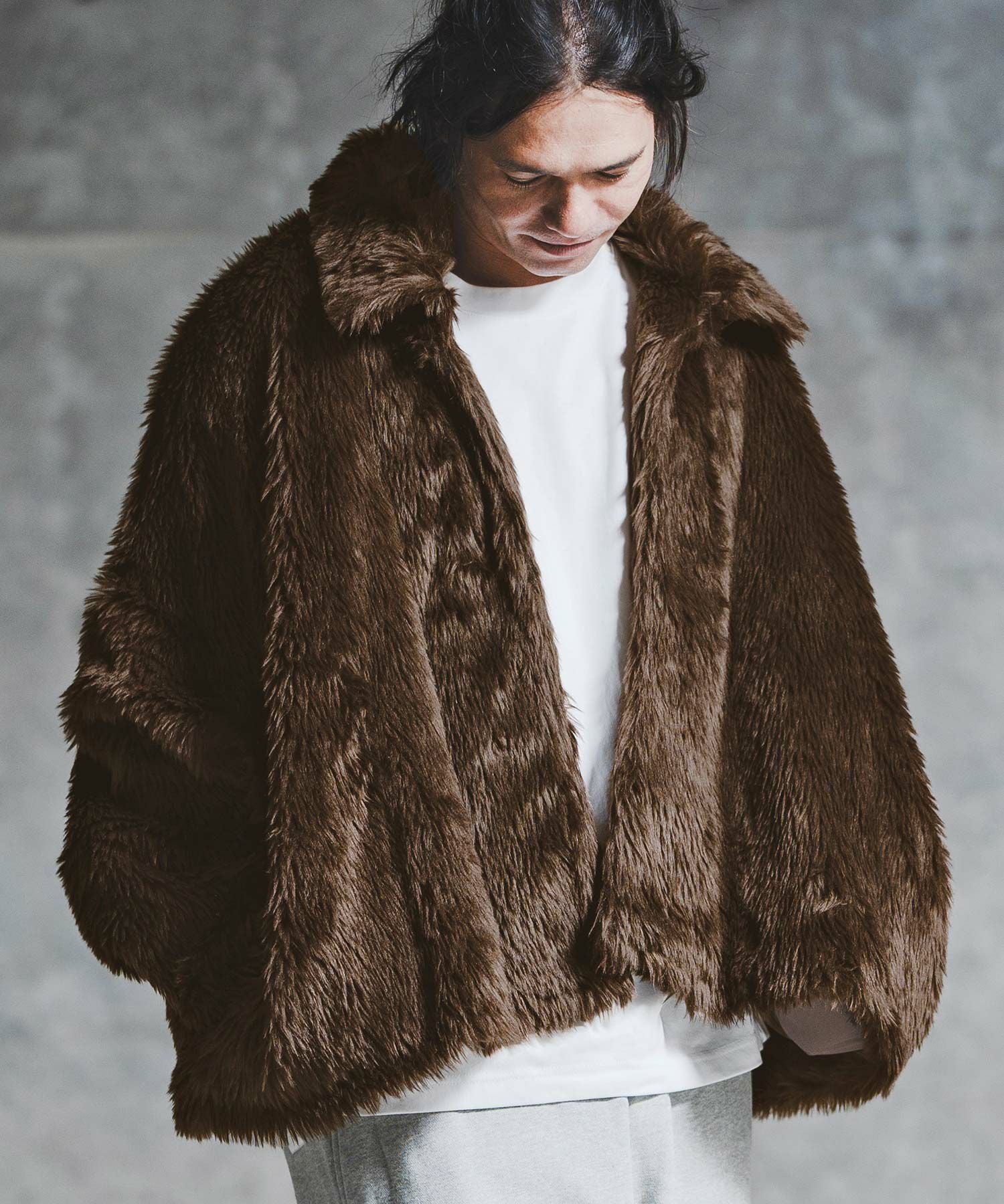 GLIMCLAP(グリムクラップ)】Shaggy Luxe Jacket フェイクファー