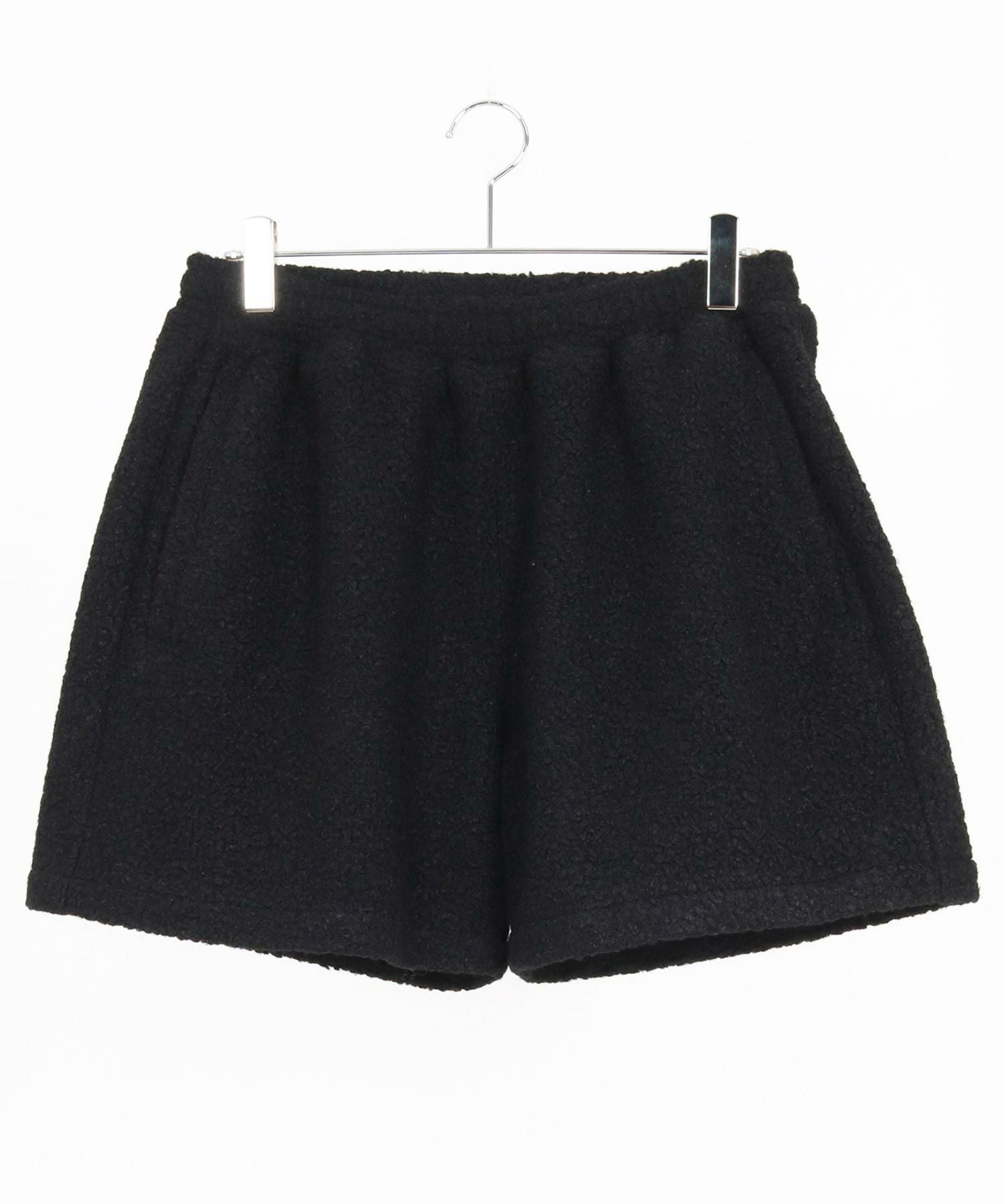 GLAMS ショートボード クリーム/ブラック GLIMCLAP(グリムクラップ)】Poodle Faux Fur Shorts ショートパンツ