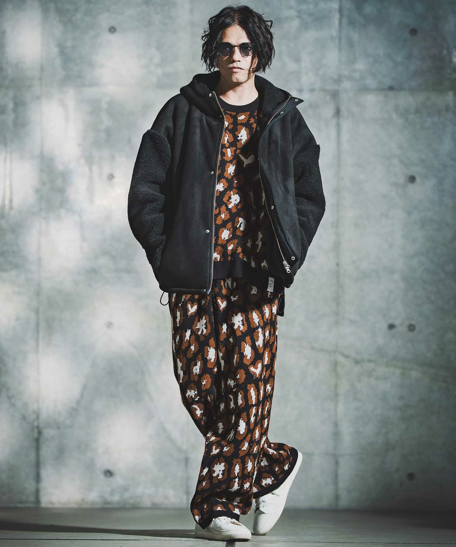 GLIMCLAP(グリムクラップ)】Illusionism Leopard Pattern Knit ニット