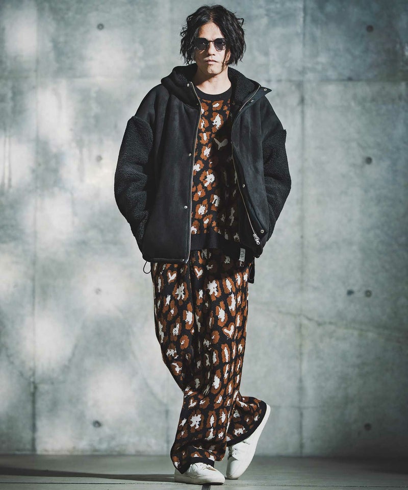 GLIMCLAP(グリムクラップ)】Illusionism Leopard Pattern Knit ニット 
