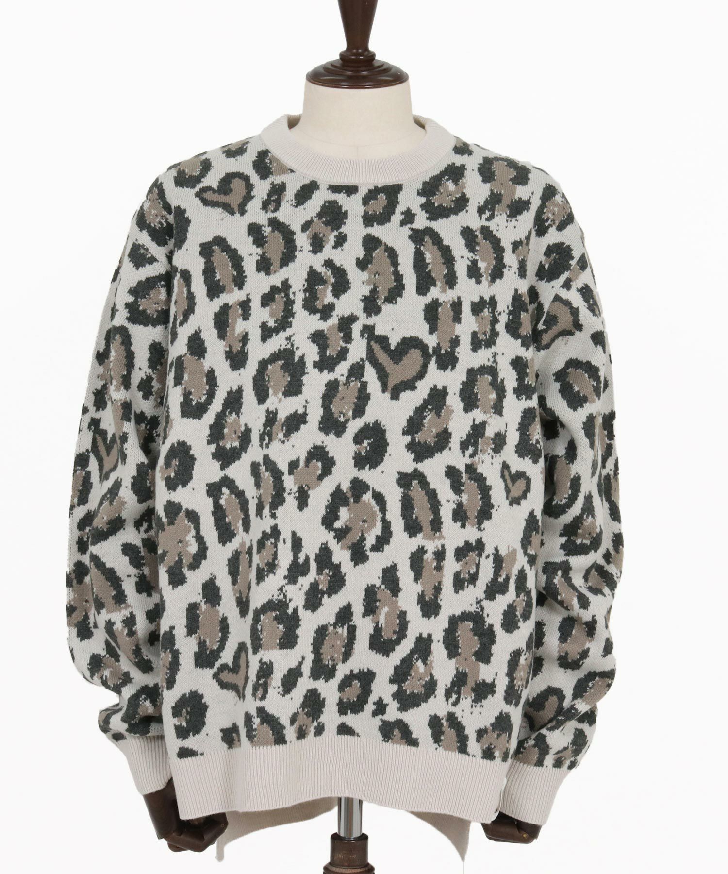 【値下】LookKéoBladeCarbonCeramicTitan美品 GLIMCLAP(グリムクラップ)】Illusionism Leopard Pattern Knit ニット