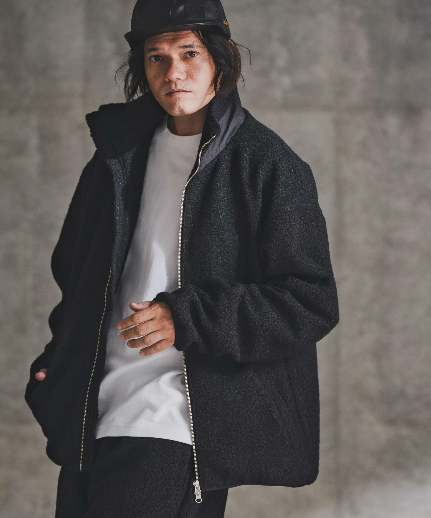 GLIMCLAP(グリムクラップ)】Fluffy Zip-Up Jacket - Poodle Faux Fur