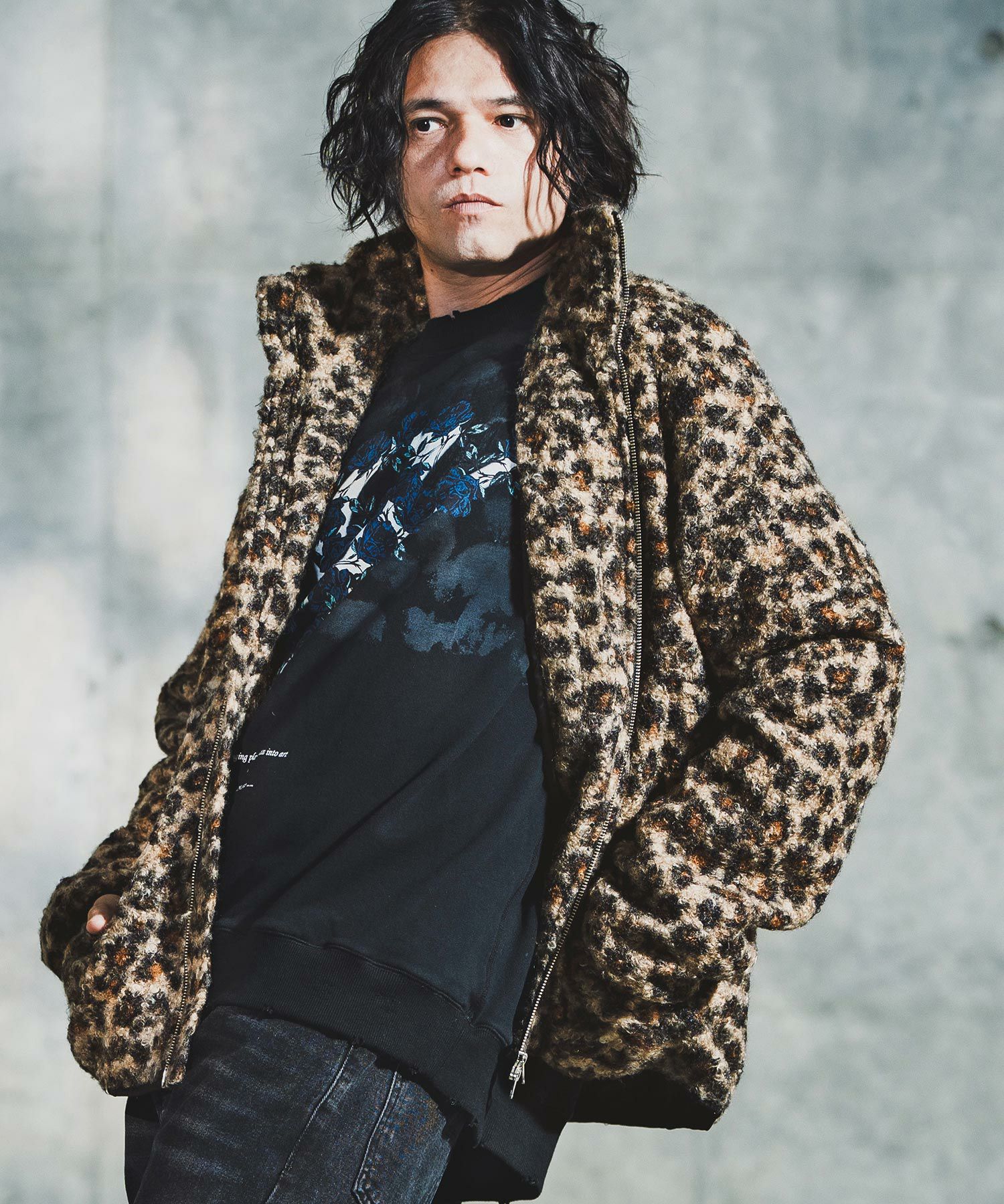 GLIMCLAP(グリムクラップ)】Fluffy Zip-Up Jacket - Poodle Faux Fur