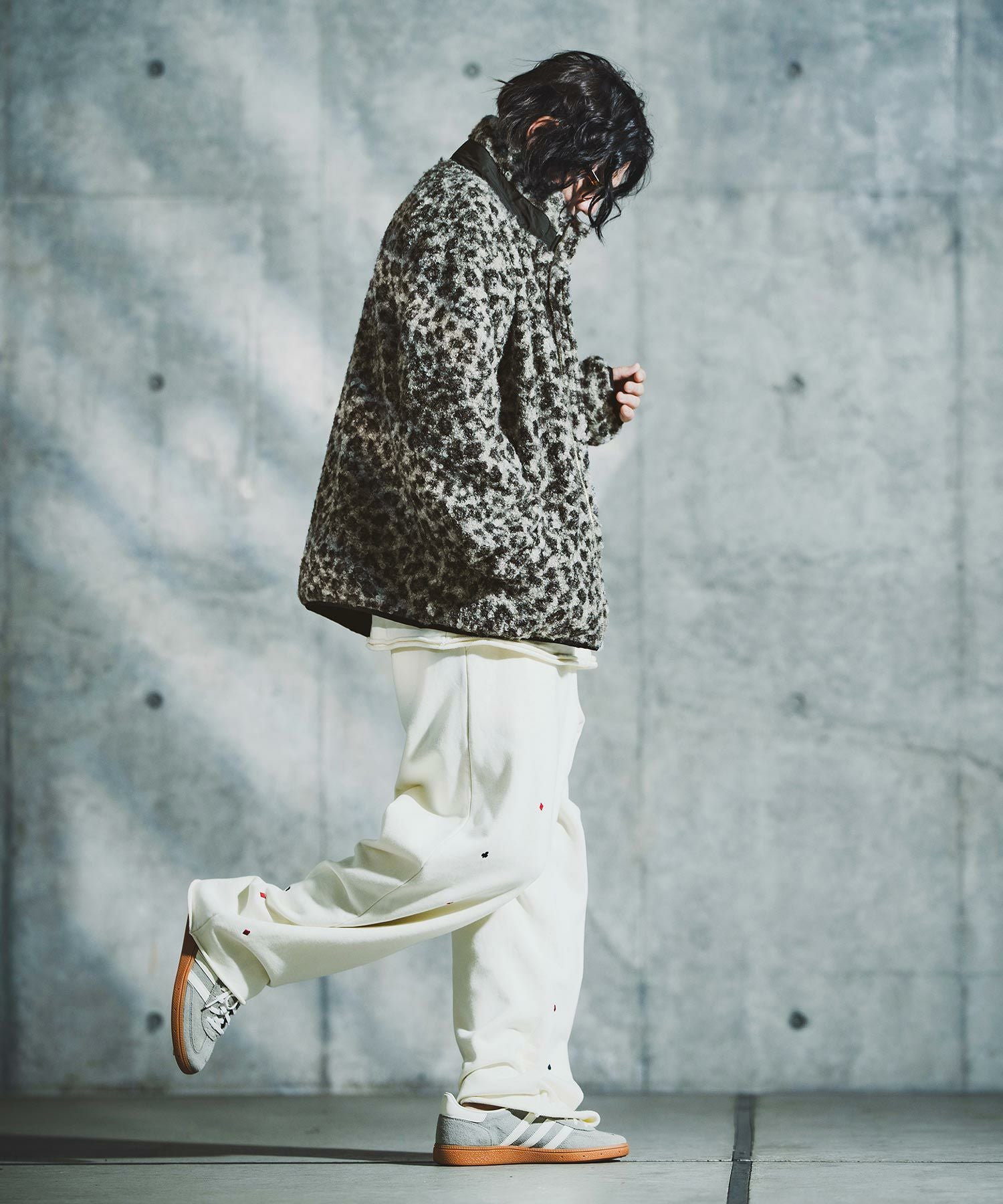 GLIMCLAP(グリムクラップ)】Fluffy Zip-Up Jacket - Poodle Faux Fur
