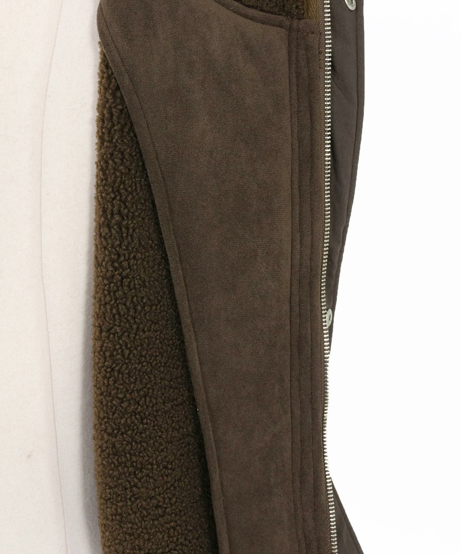 GLIMCLAP(グリムクラップ)】Boa & Mouton Panel Hoodie Jacket ボア