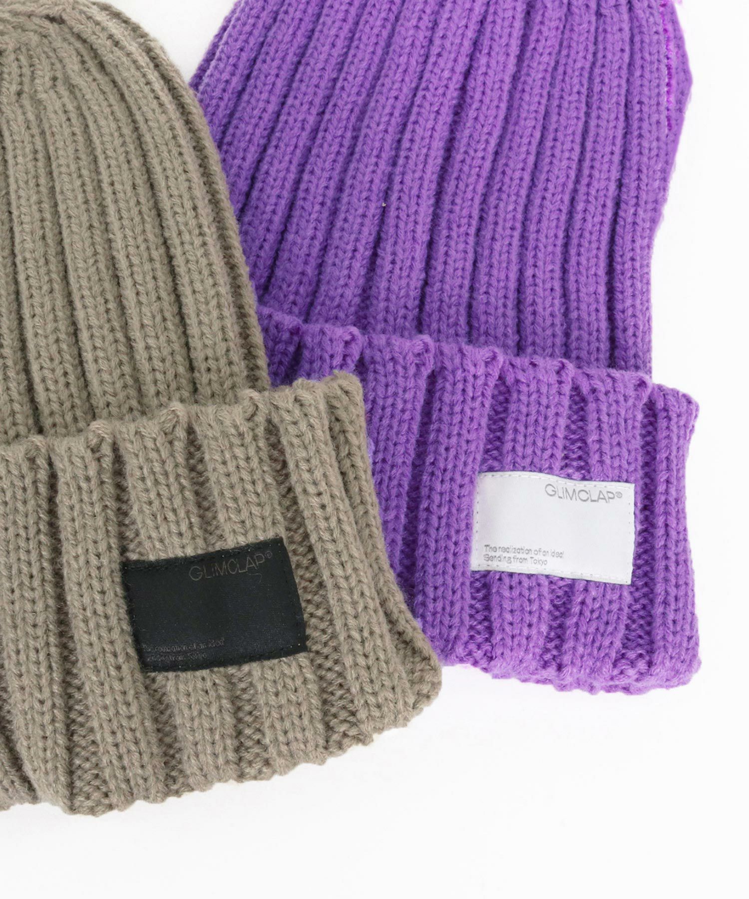 GLIMCLAP(グリムクラップ)】Wide Rib Knit Beanie ニットビーニー(192