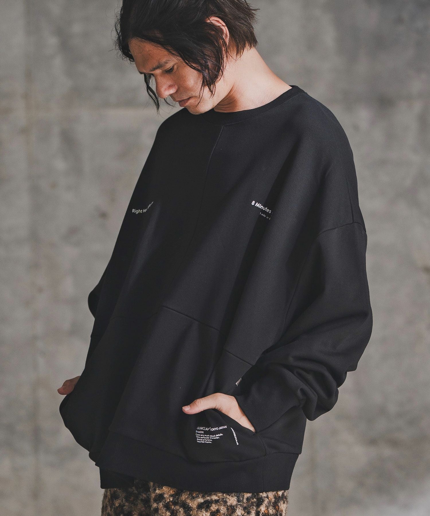 GLIMCLAP(グリムクラップ)】Point Graphic Sweat shirt スウェットプル