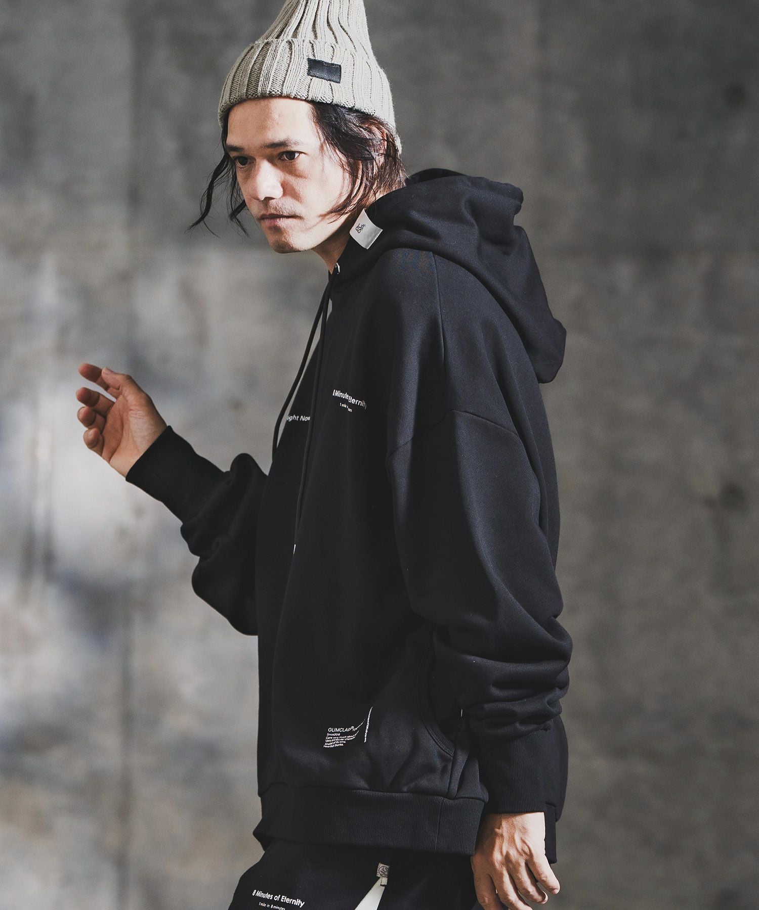 GLIMCLAP(グリムクラップ)】Point Graphic Sweat Hoodie スウェット