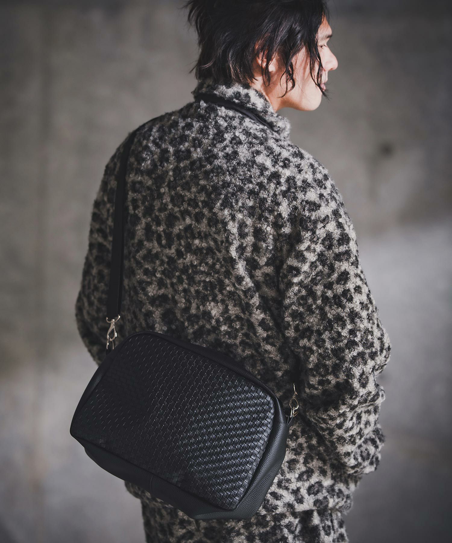 GLIMCLAP(グリムクラップ)】Synthetic Braided Shoulder Bag