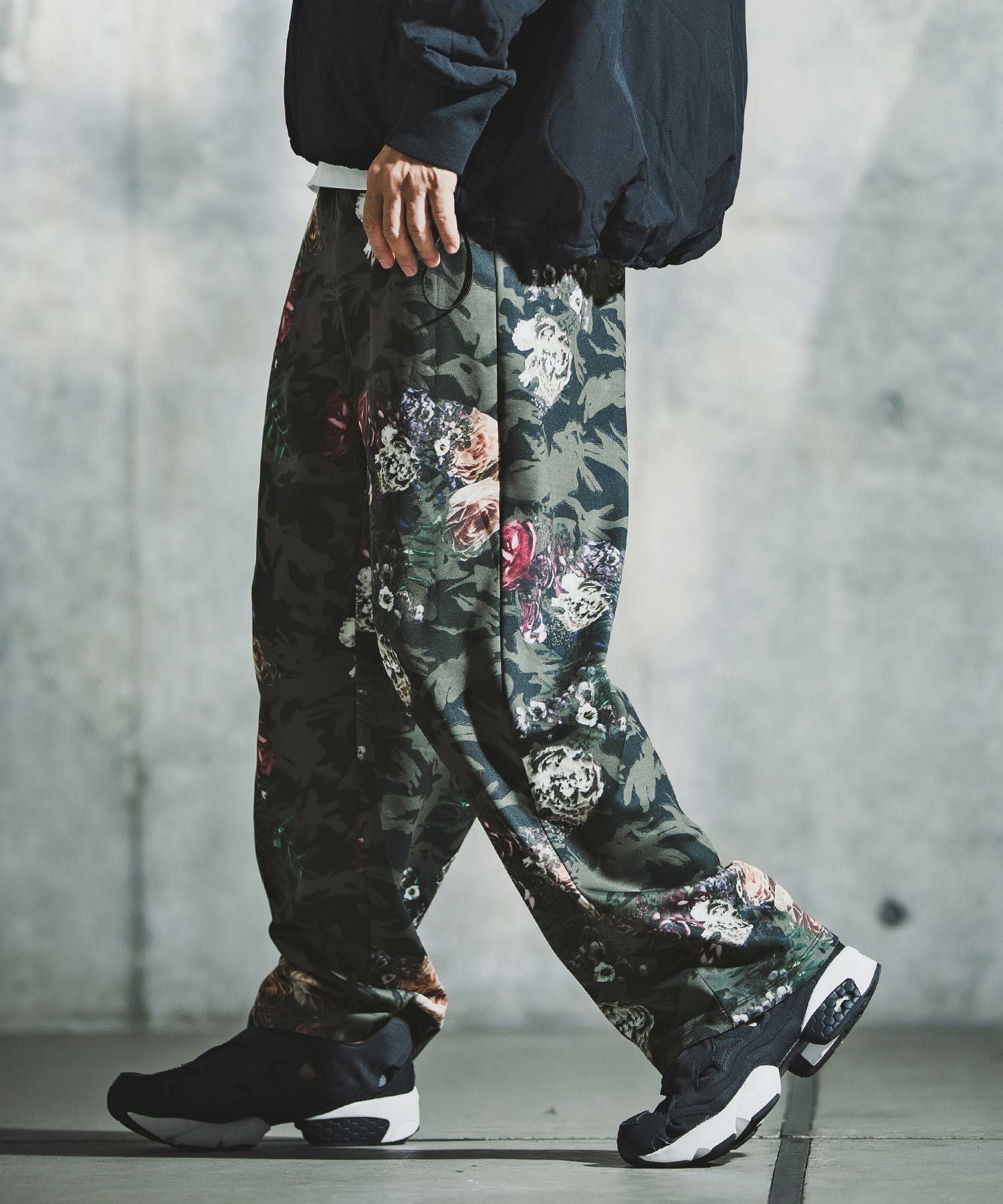 GLIMCLAP(グリムクラップ)】Original Botanical Print Jersey Pants
