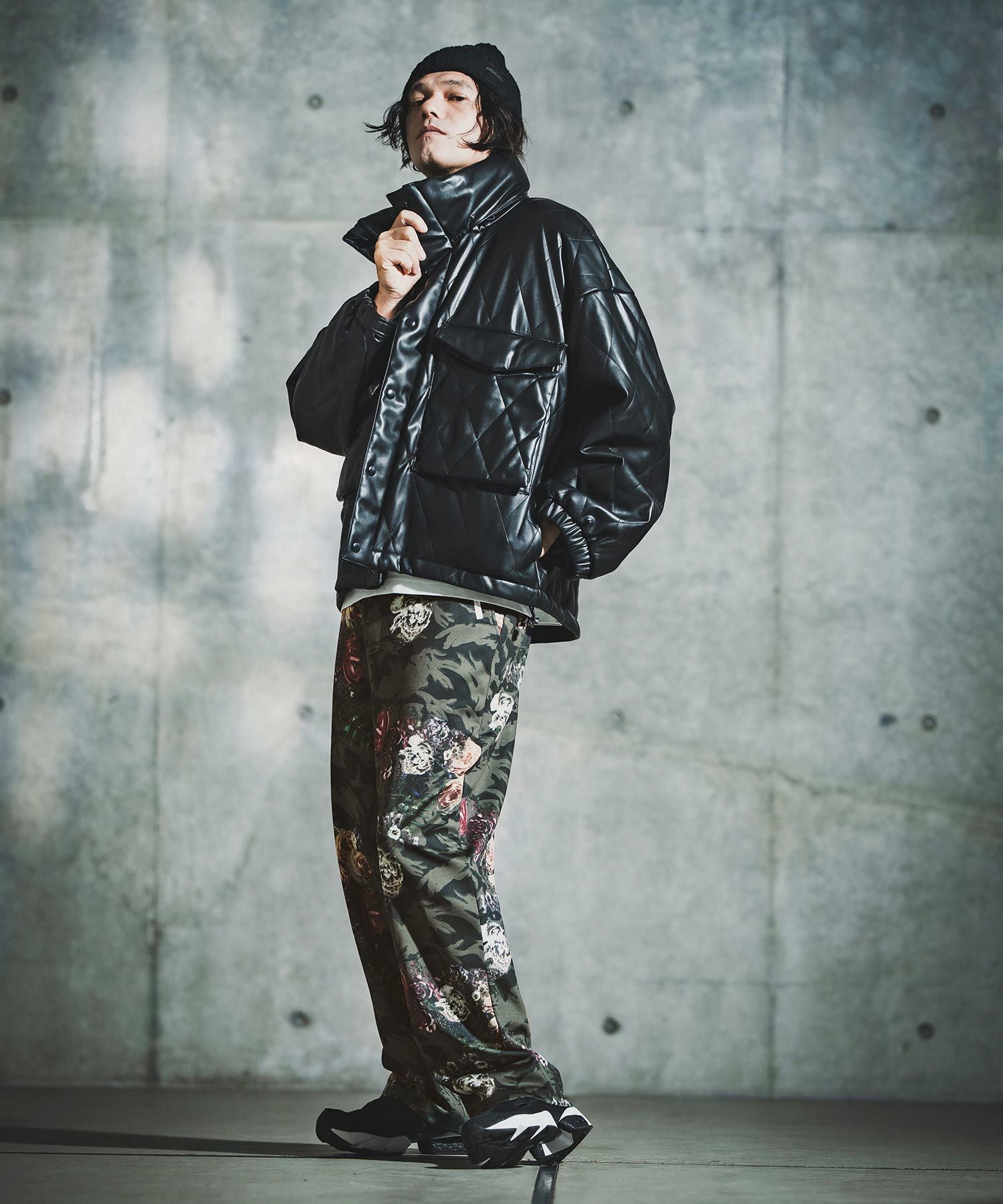 GLIMCLAP(グリムクラップ)】Original Botanical Print Jersey Pants