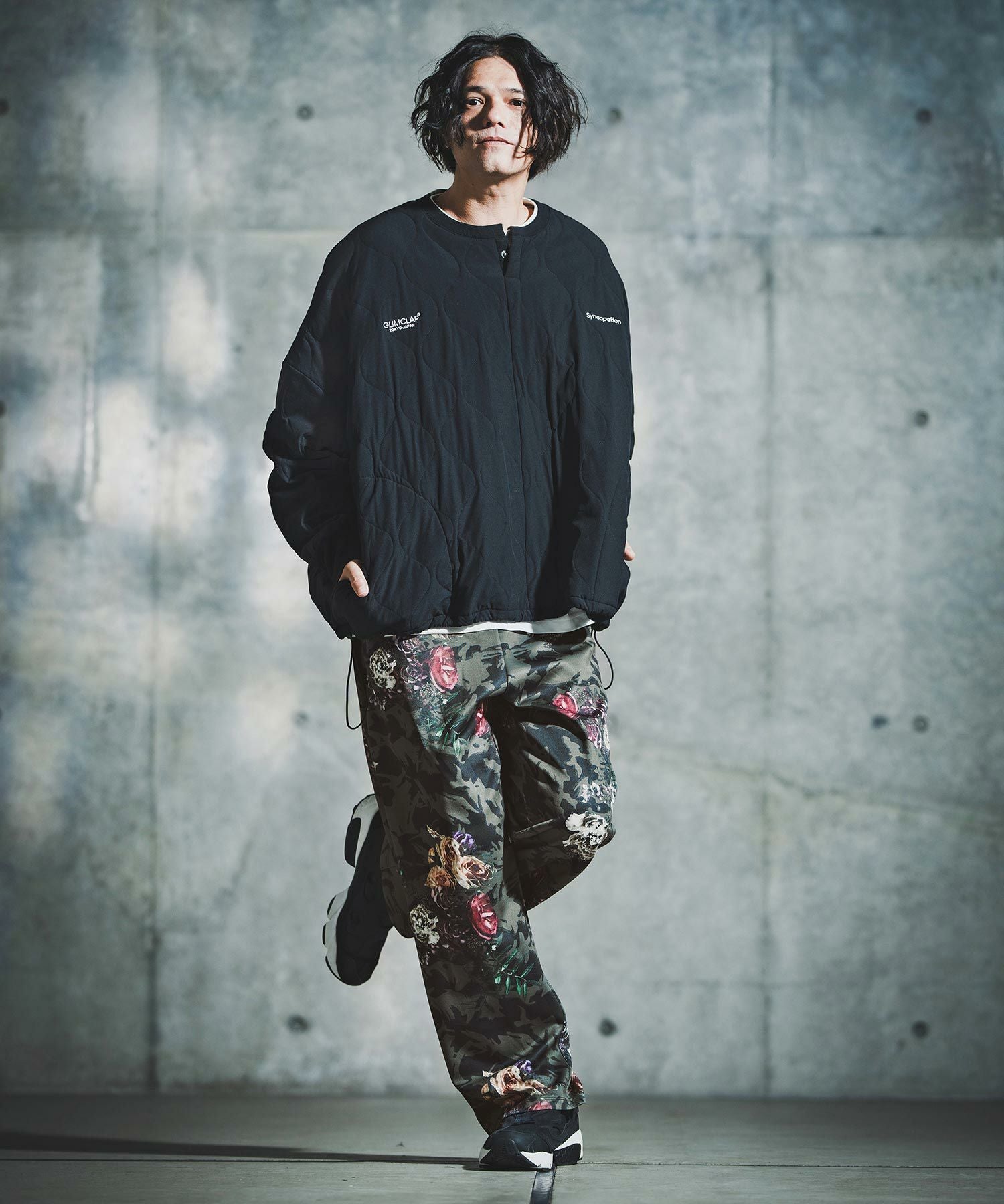 GLIMCLAP(グリムクラップ)】Original Botanical Print Jersey Pants