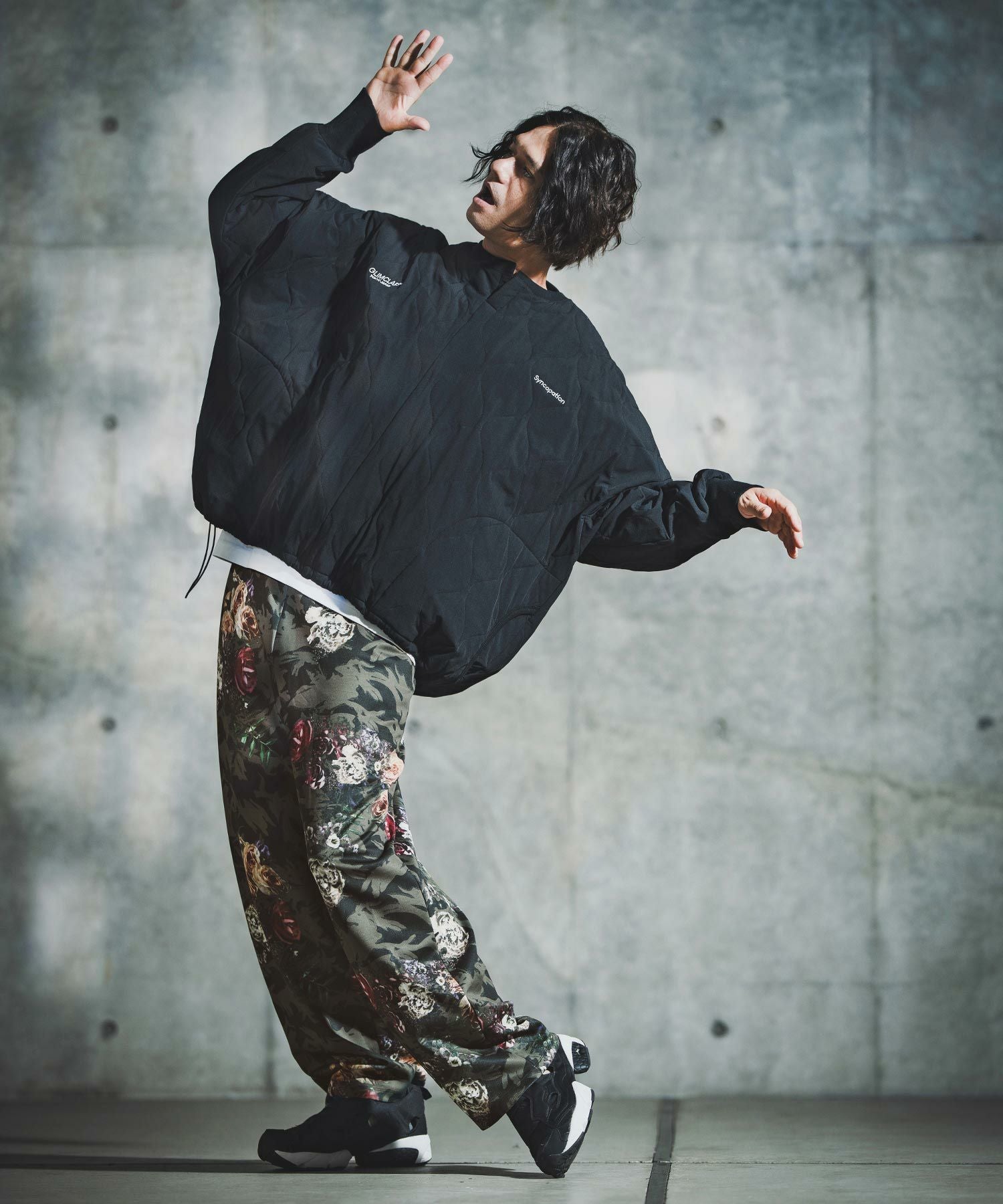 GLIMCLAP(グリムクラップ)】Original Botanical Print Jersey Pants