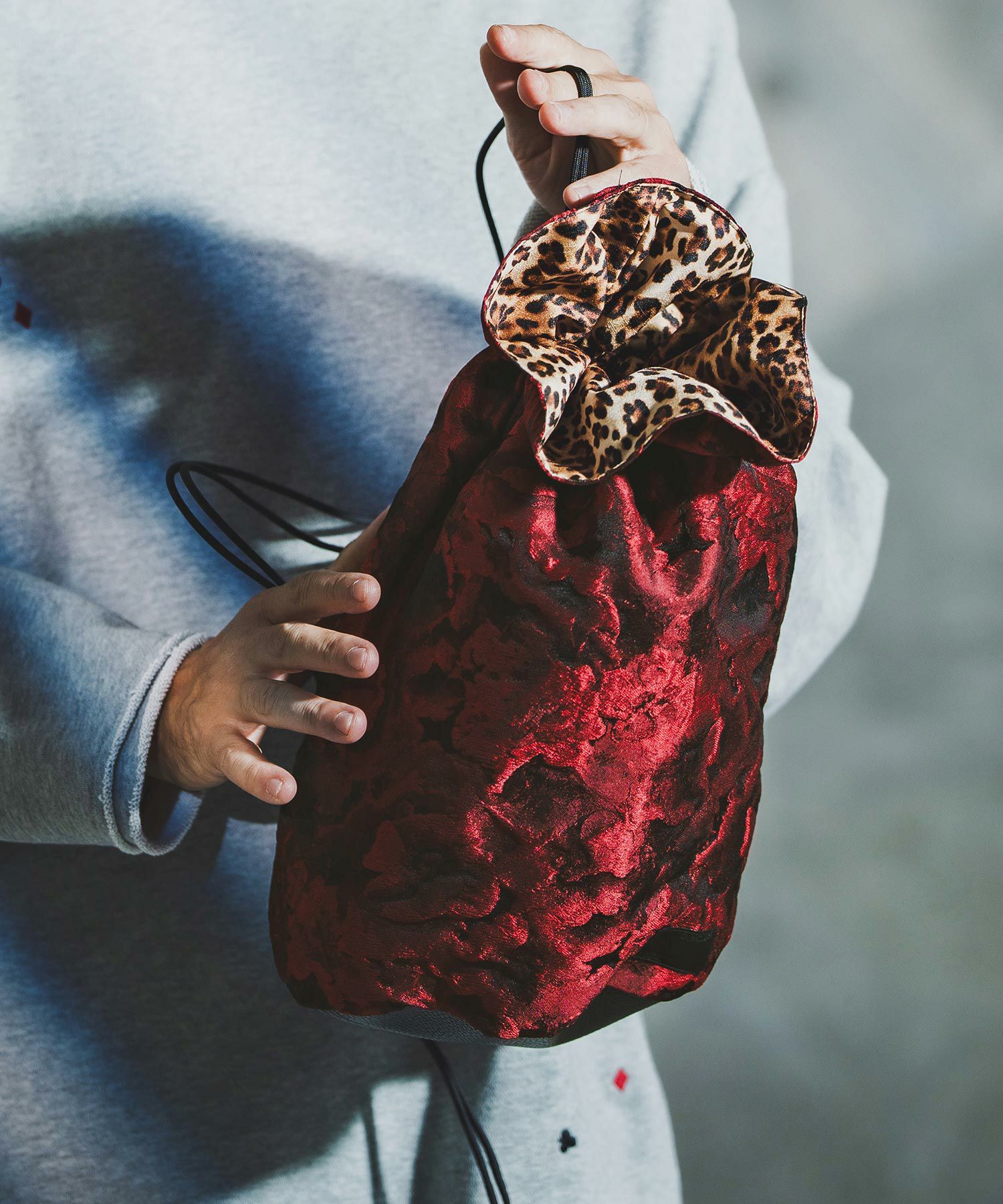 GLIMCLAP(グリムクラップ)】Botanical Jacquard Pouch Bag 巾着バッグ