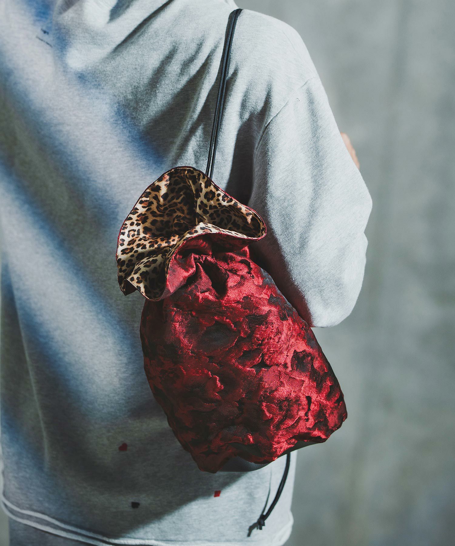 GLIMCLAP(グリムクラップ)】Botanical Jacquard Pouch Bag 巾着バッグ