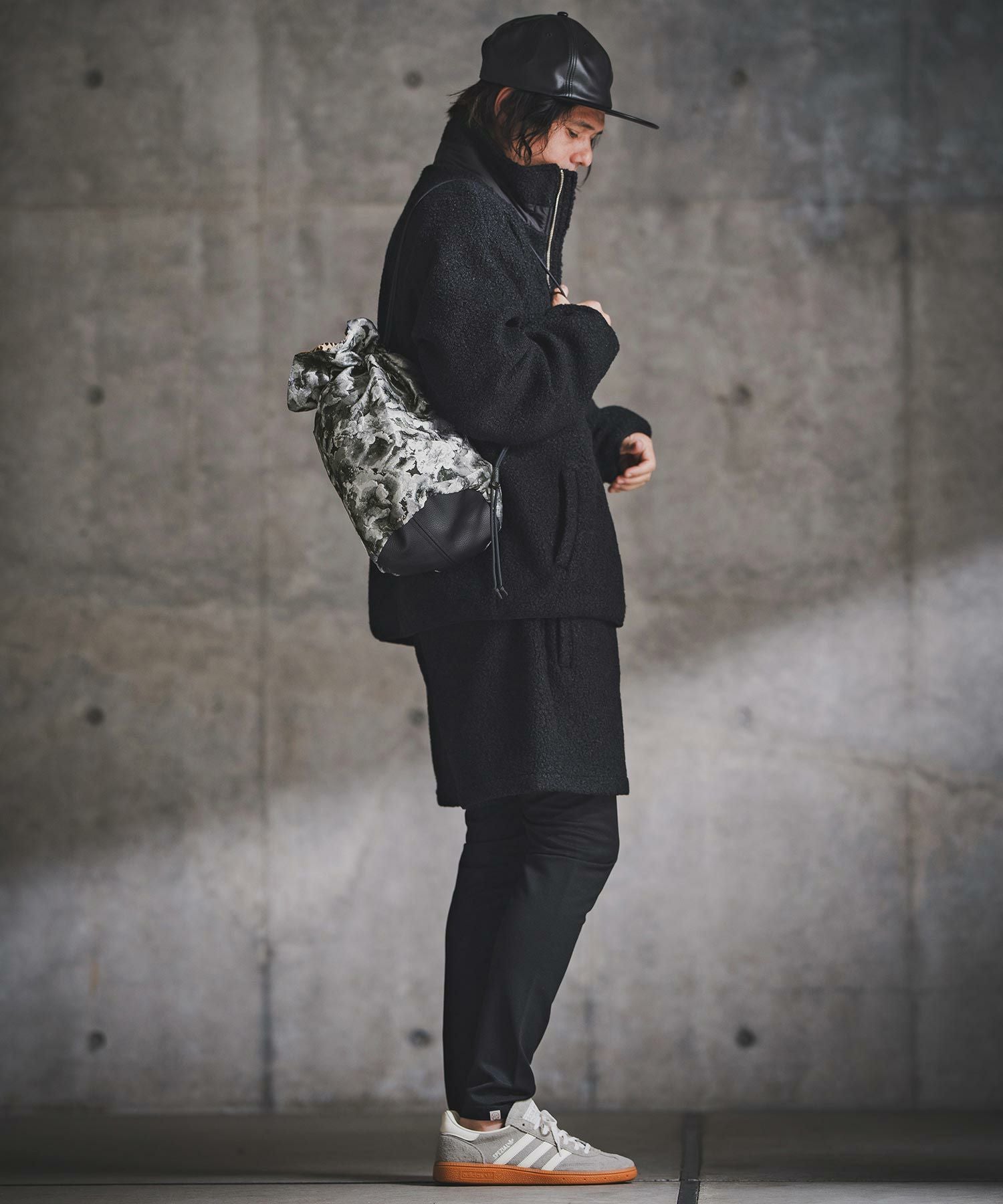 GLIMCLAP(グリムクラップ)】Botanical Jacquard Pouch Bag 巾着バッグ