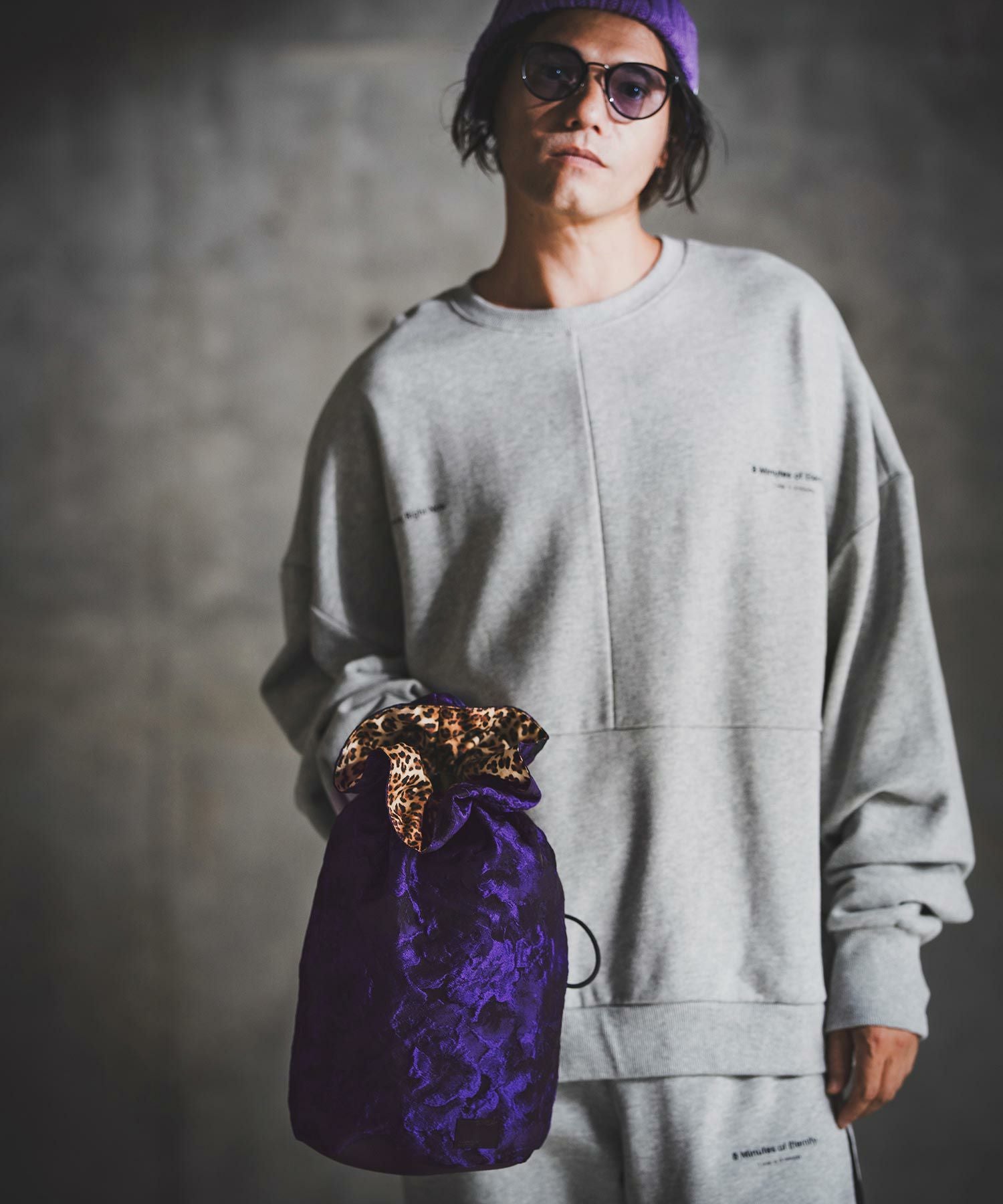GLIMCLAP(グリムクラップ)】Botanical Jacquard Pouch Bag 巾着バッグ
