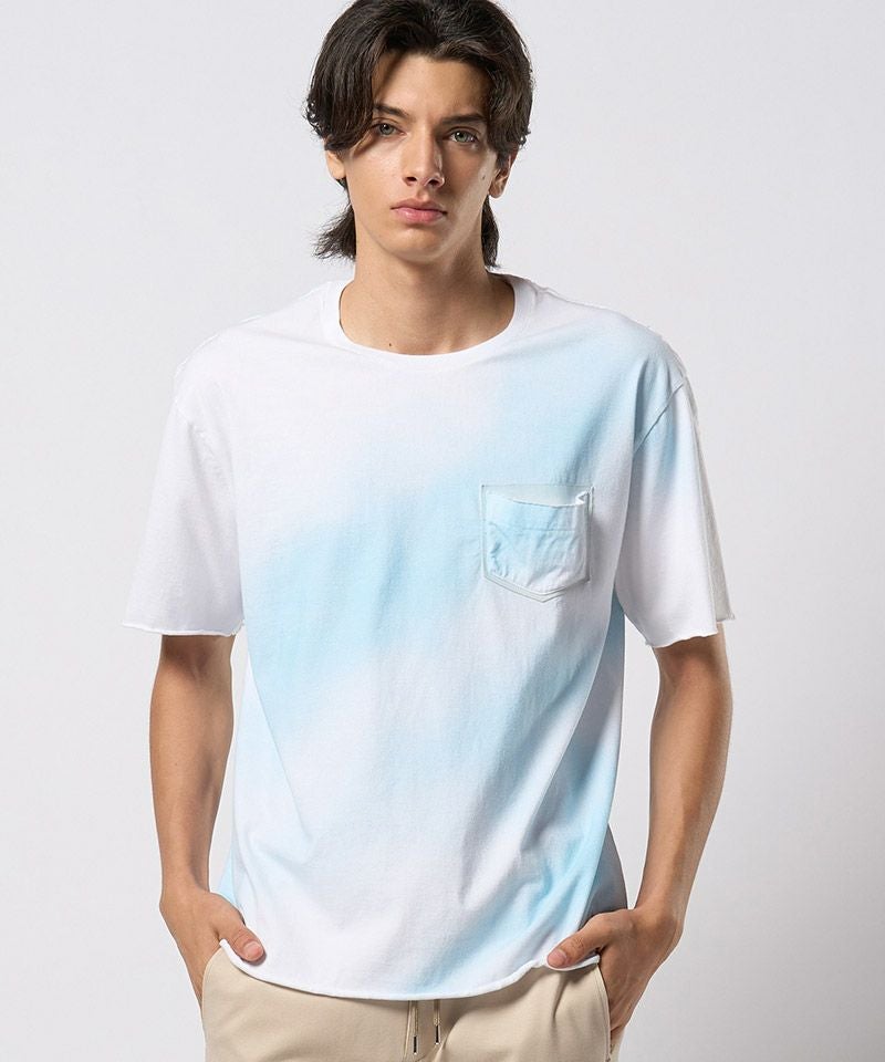 30%OFF【wjk】spray dye leather pocket-T レザーポケットTシャツ(7126