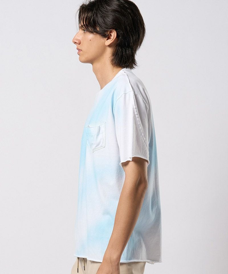 30%OFF【wjk】spray dye leather pocket-T レザーポケットTシャツ(7126