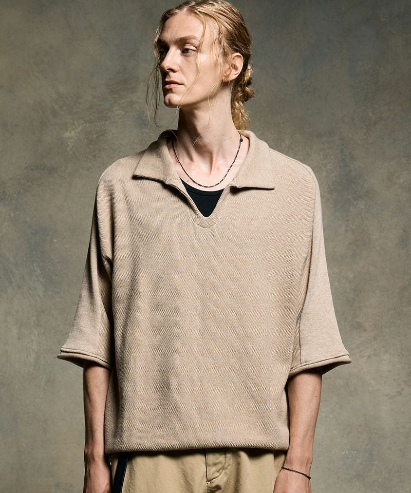 30%OFF【wjk】comfy skipper polo H-S スキッパーポロシャツ(6888
