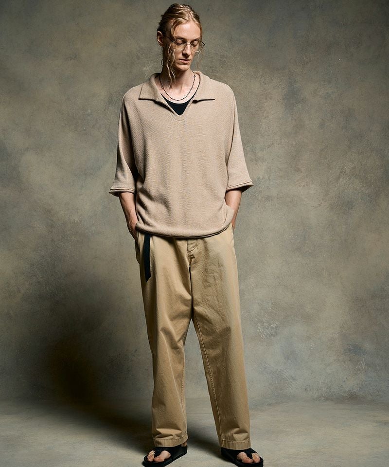 30%OFF【wjk】comfy skipper polo H-S スキッパーポロシャツ(6888