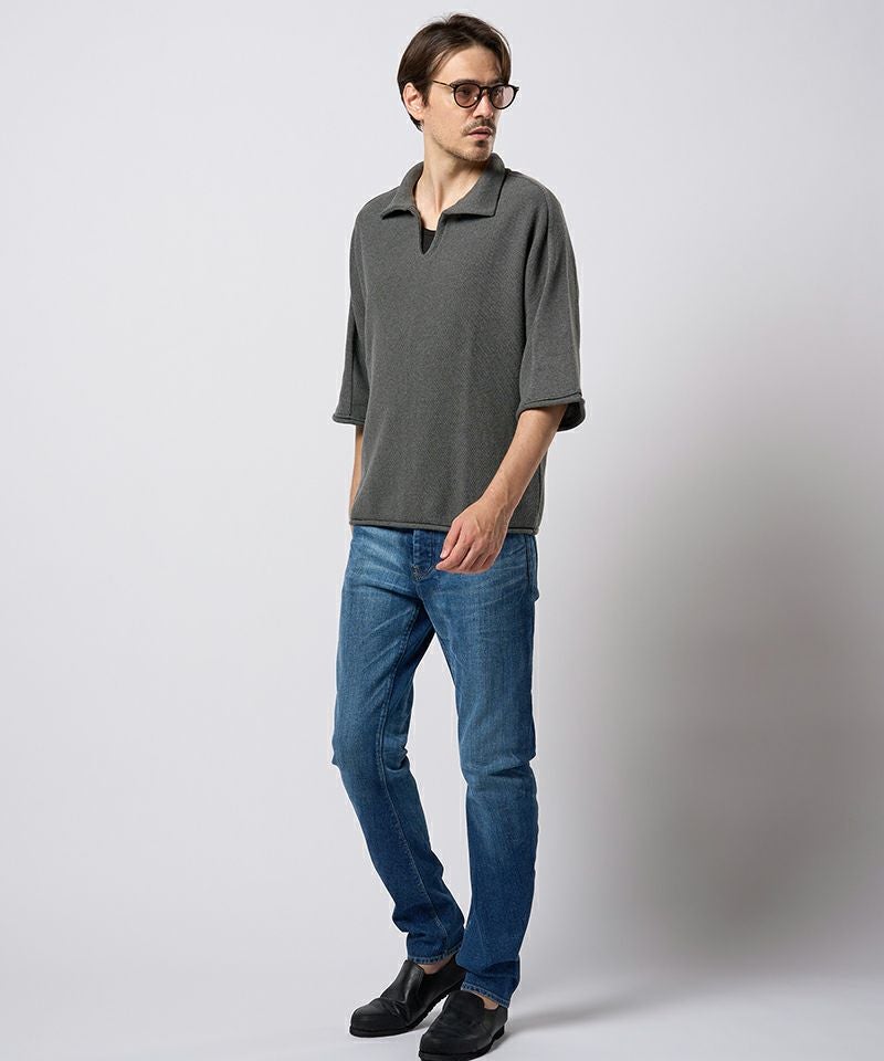 30%OFF【wjk】comfy skipper polo H-S スキッパーポロシャツ(6888