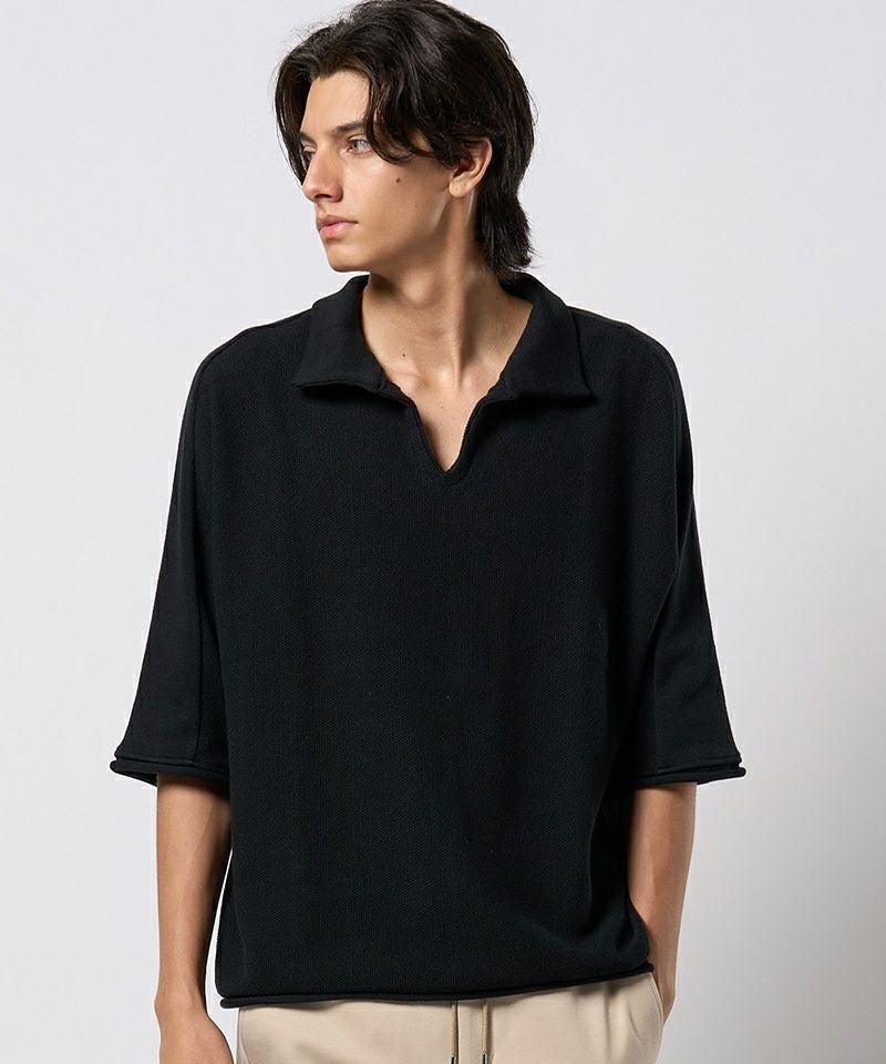 30%OFF【wjk】comfy skipper polo H-S スキッパーポロシャツ(6888