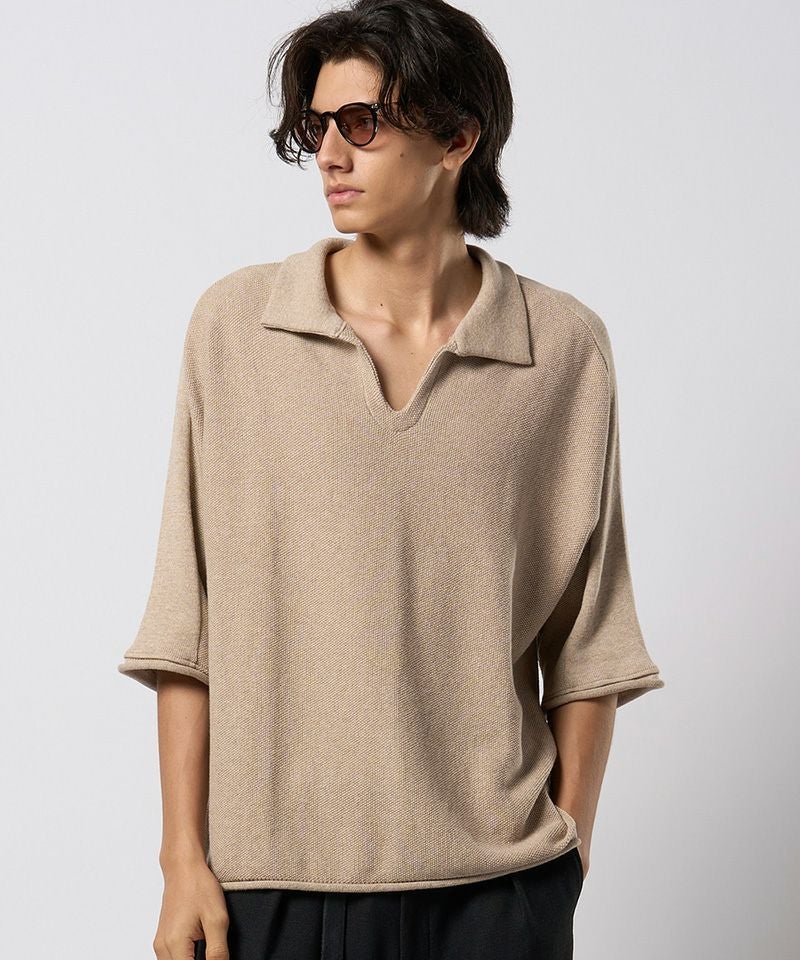 30%OFF【wjk】comfy skipper polo H-S スキッパーポロシャツ(6888