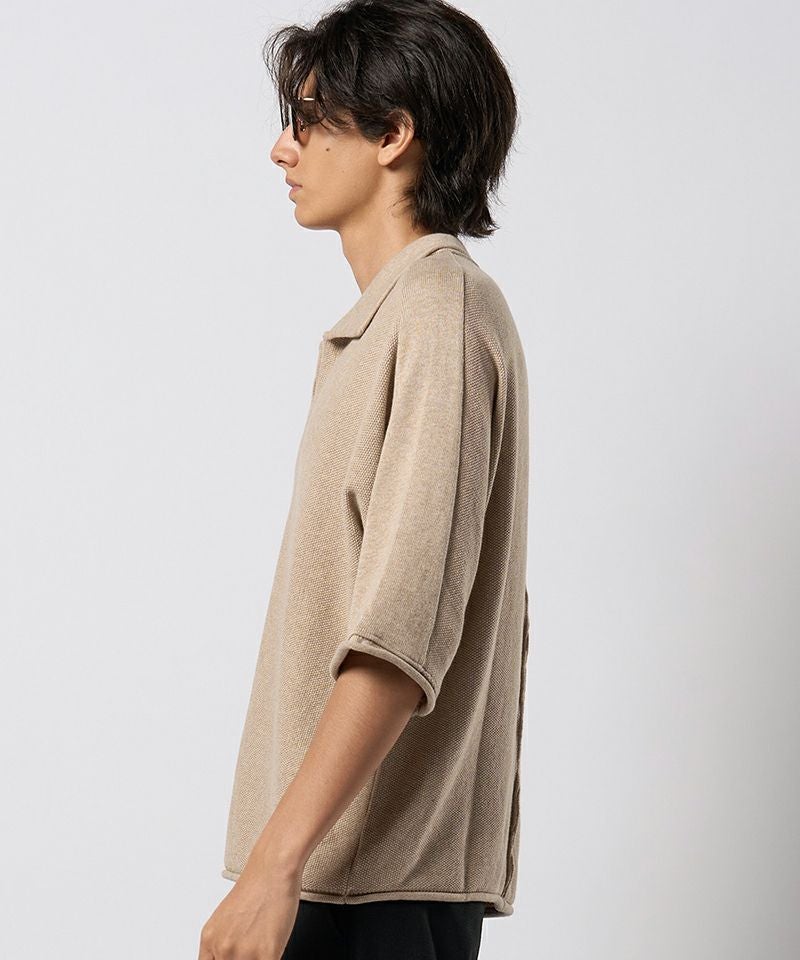 【美品】 SEEALL OVERSIZED SKIPPER POLO ポロシャツ 30%OFF【wjk】comfy skipper polo H-S スキッパーポロシャツ(6888