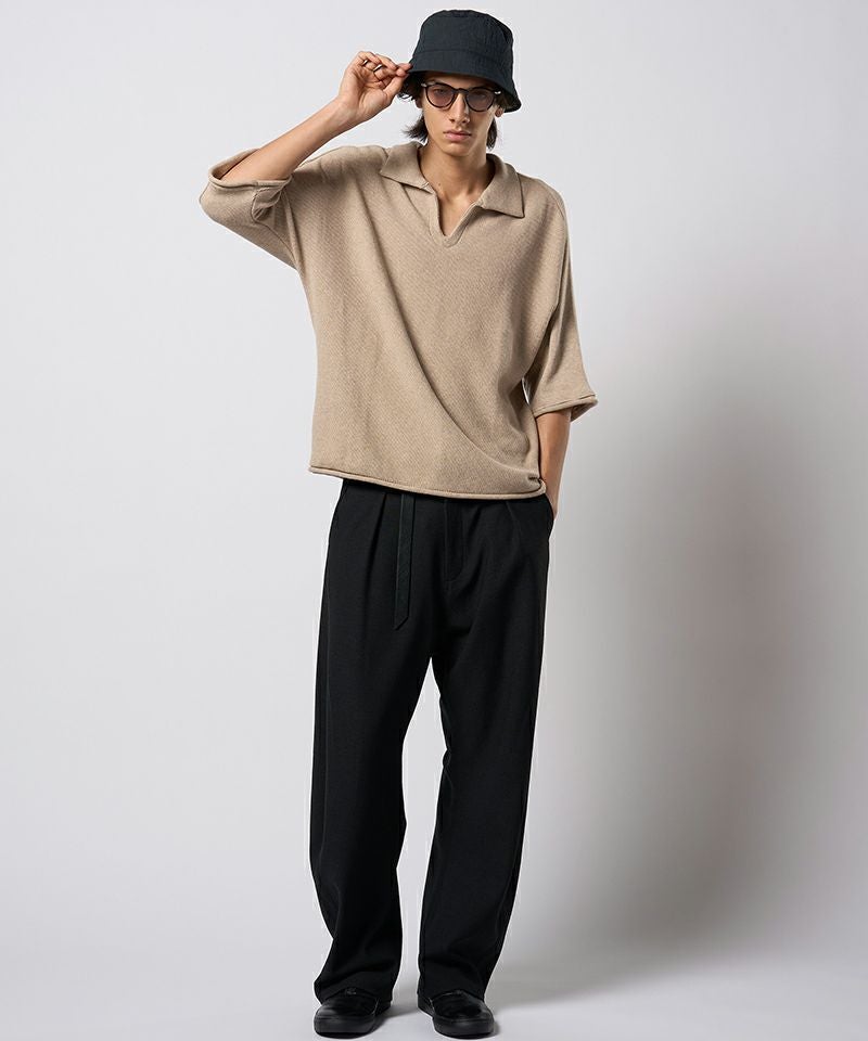 30%OFF【wjk】comfy skipper polo H-S スキッパーポロシャツ(6888