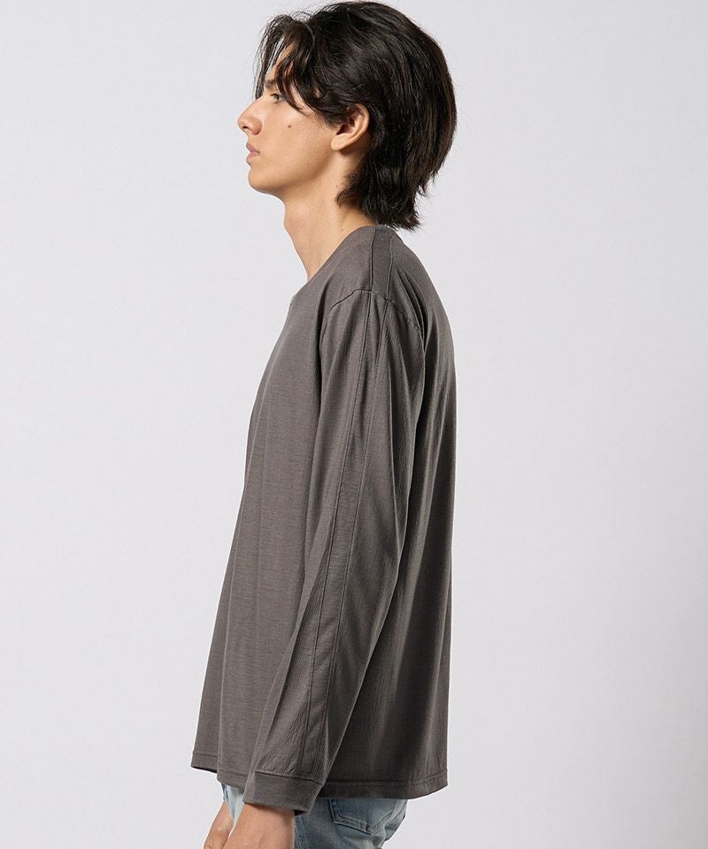 wjk】ex.comfy wool L-S サマーウールカットソー(7127 wn08h) | CAMBIO