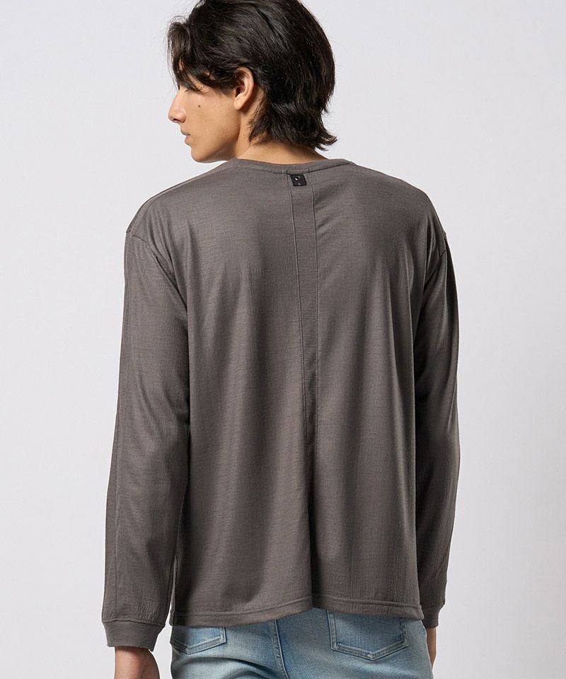 wjk】ex.comfy wool L-S サマーウールカットソー(7127 wn08h) | CAMBIO