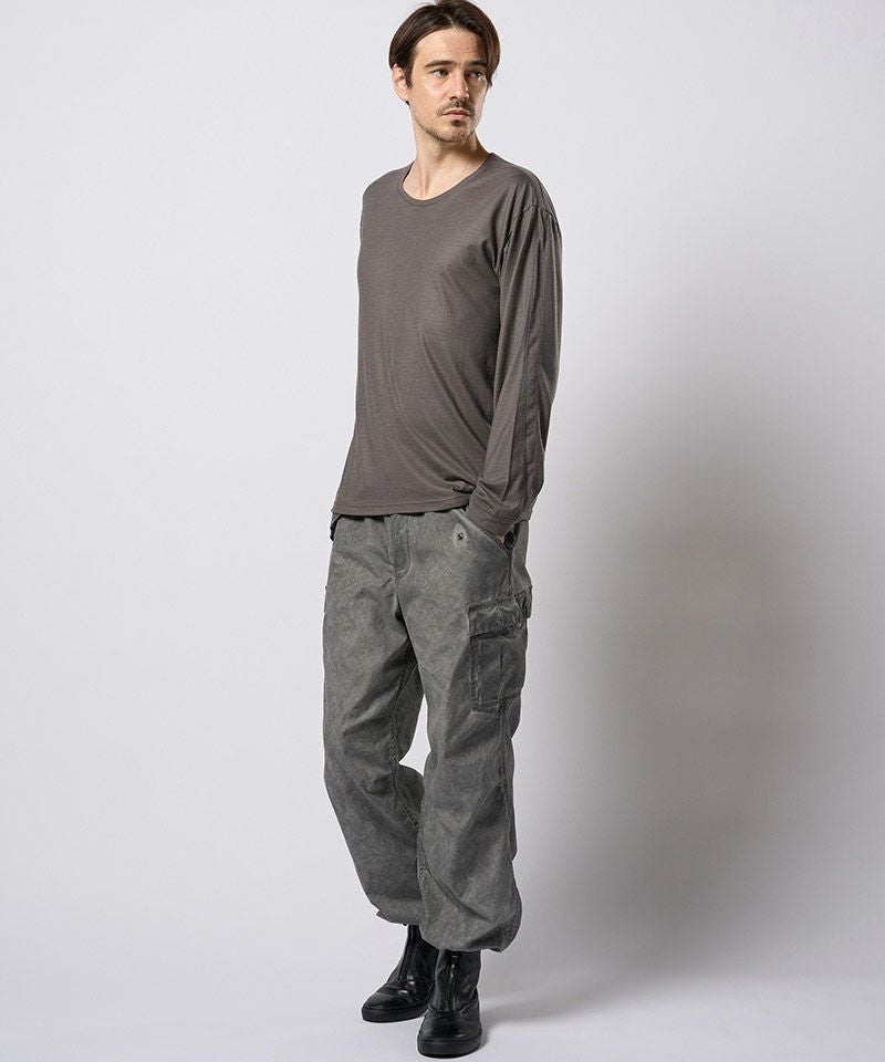 wjk】ex.comfy wool L-S サマーウールカットソー(7127 wn08h) | CAMBIO