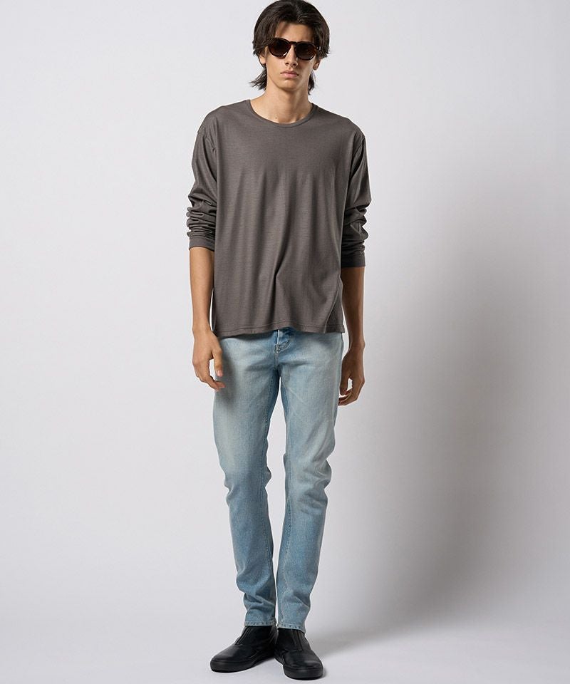wjk】ex.comfy wool L-S サマーウールカットソー(7127 wn08h) | CAMBIO