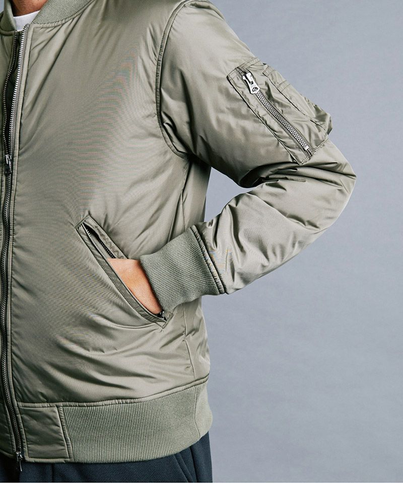 Magine(マージン)】NYLON THINSULATE ZIP MA-1 JKT 中綿ジャケット