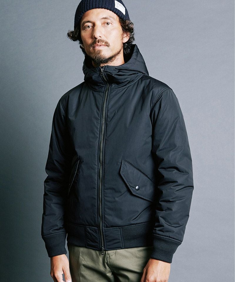 Magine(マージン)】NYLON THINSULATE STAND HOOD MA-1 JKT 中綿フード 