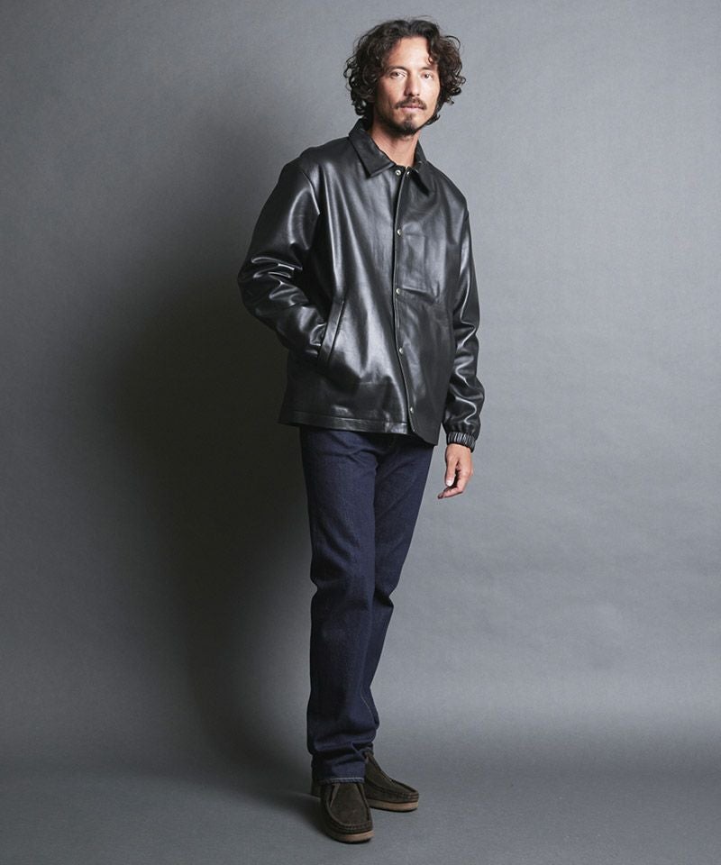 Magine(マージン)】LAMB LEATHER COACH JKT ラムレザーコーチ