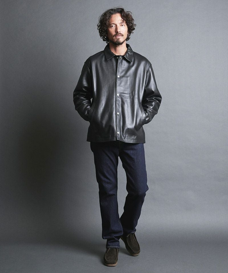 Magine(マージン)】LAMB LEATHER COACH JKT ラムレザーコーチ